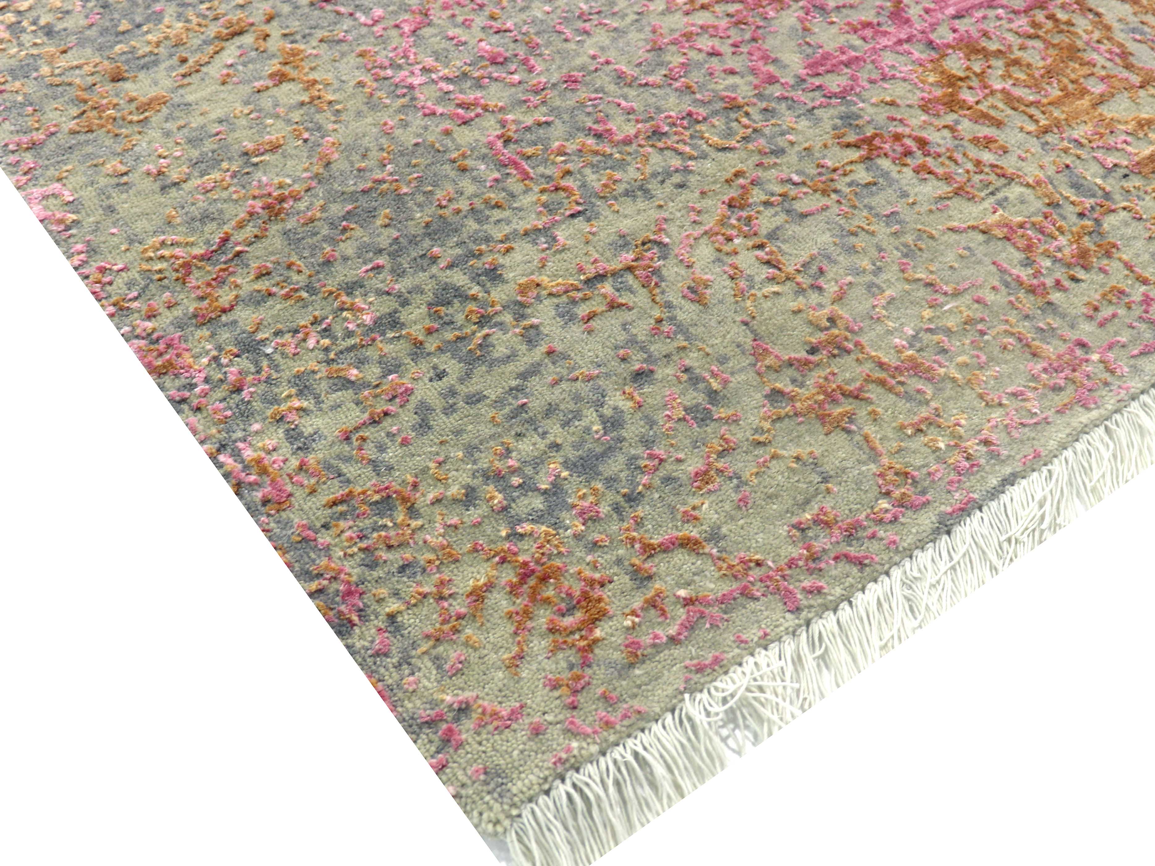 MYSTIC HOLI | 8' x 10' FT | TRADITIONAL RUGS | CITRUS/PINK COLOR