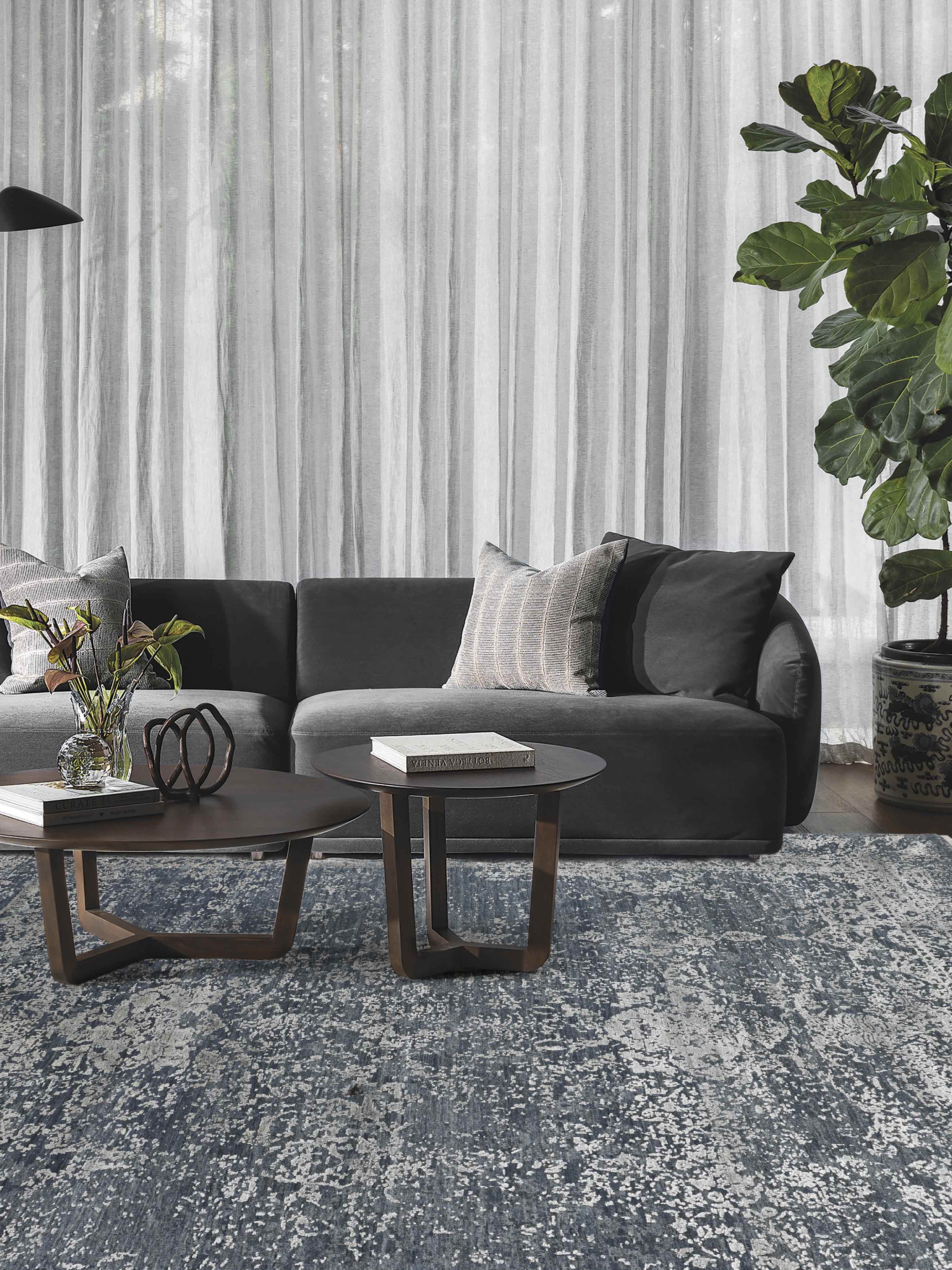 BLAKE | 8' x 10' FT | TRADITIONAL RUGS | BLUE-GREY COLOR