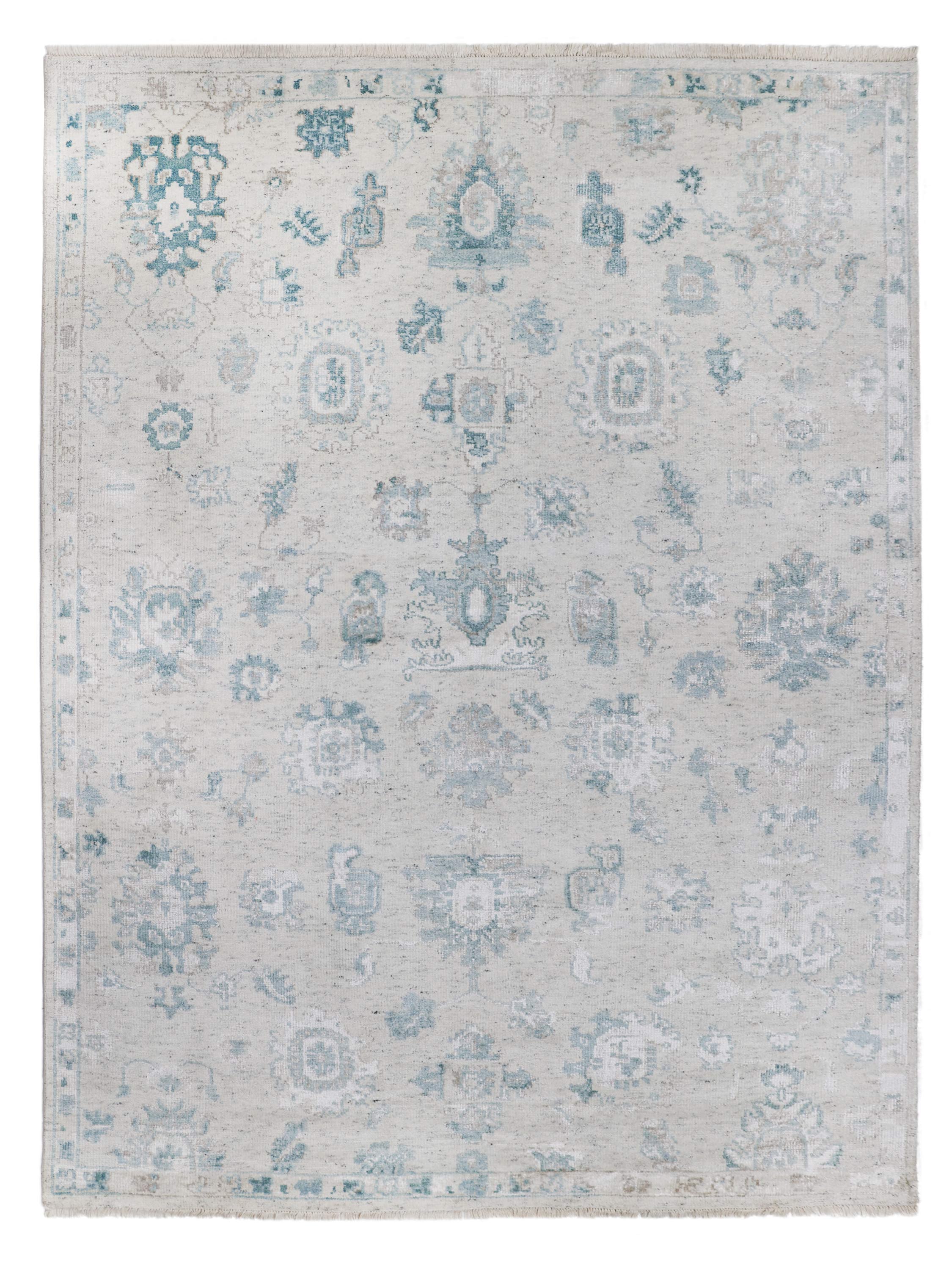 NEELAYA | 8' x 10' FT | TRADITIONAL RUGS | IVORY/LT. BLUE COLOR