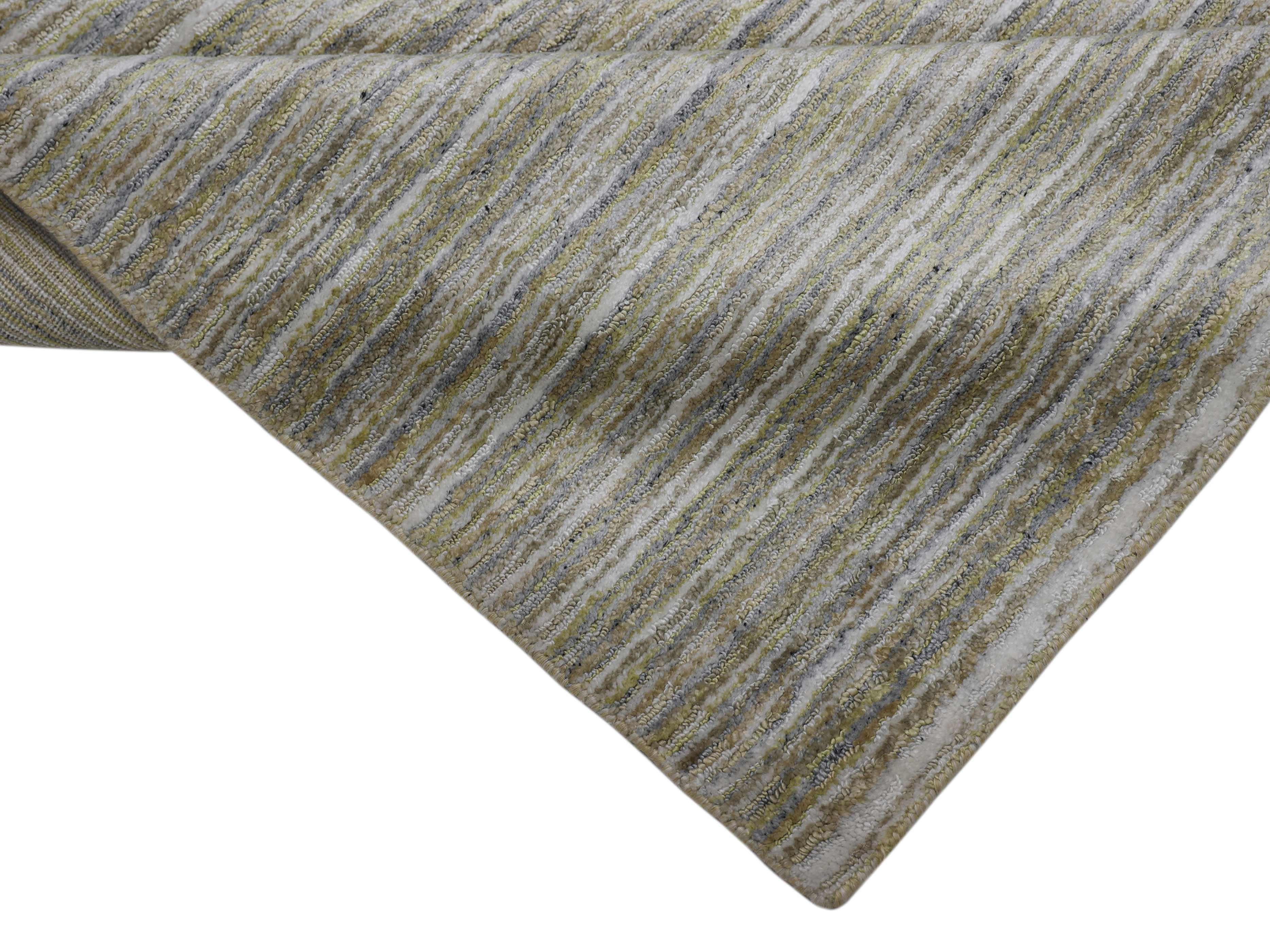 ABACA | 5'6" x 8' FT | MODERN RUGS | YELLOW COLOR
