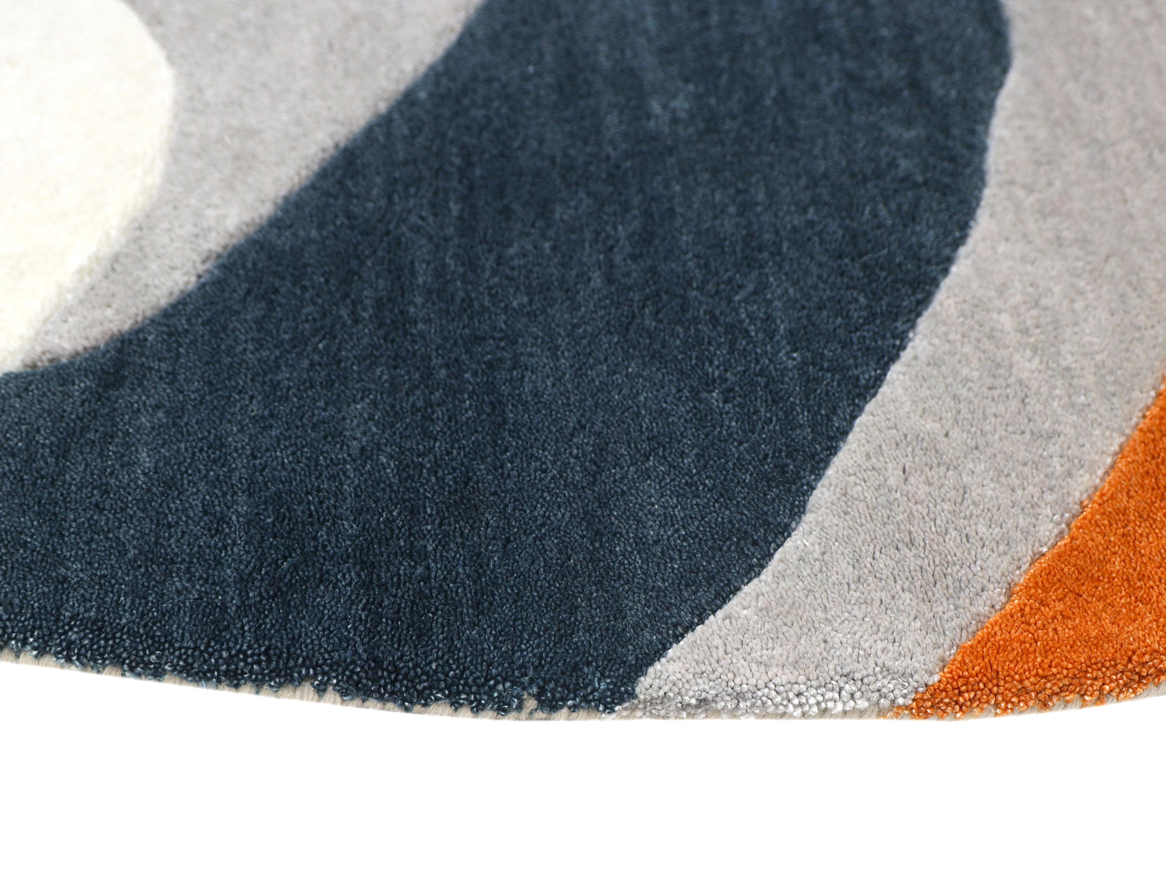 RIPPLE | 4' X 4' FT | MODERN RUGS | MULTI COLOR