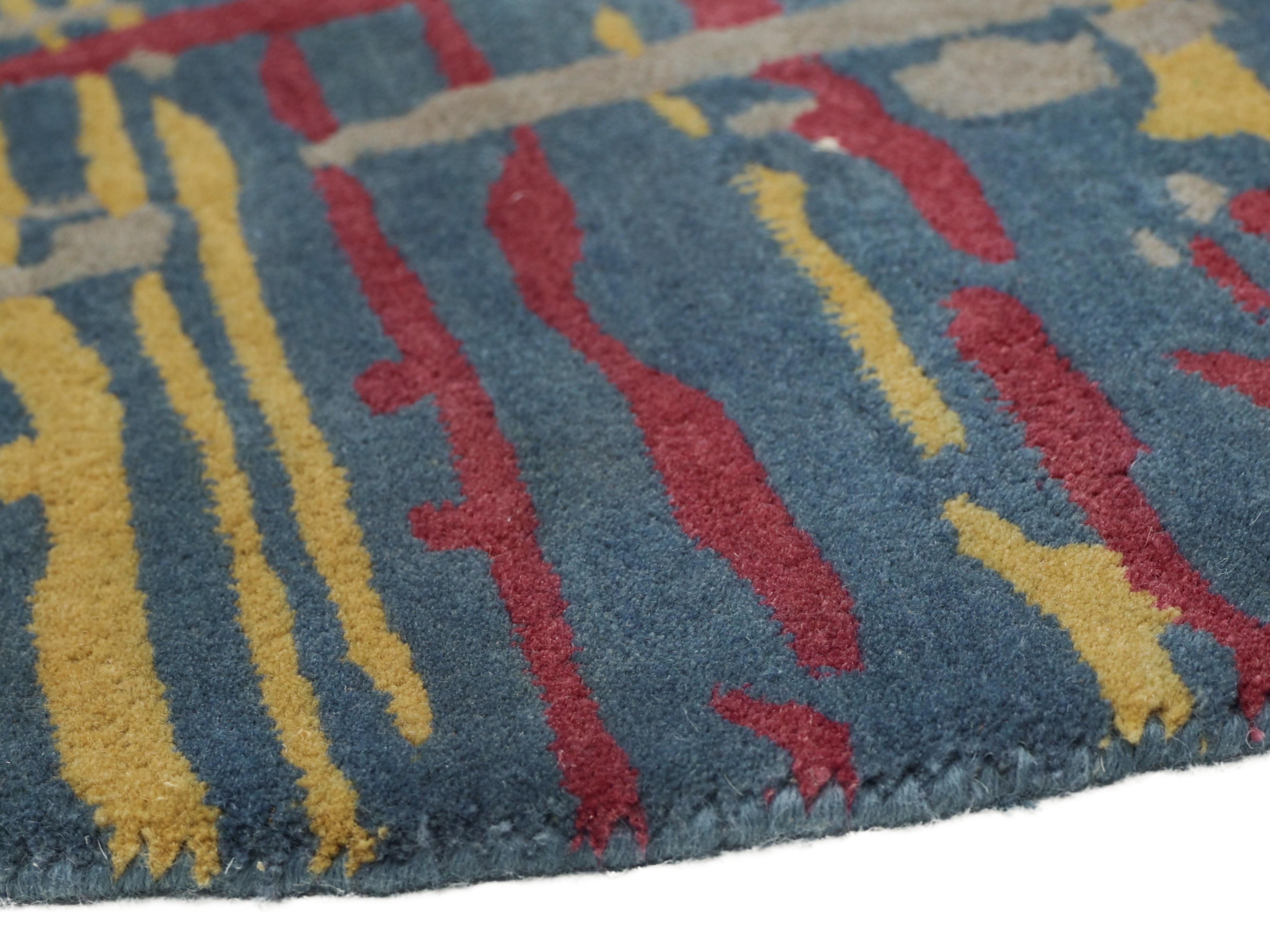 LATTICE | 5'0 FT ROUND | MODERN RUGS | MULTI COLOR