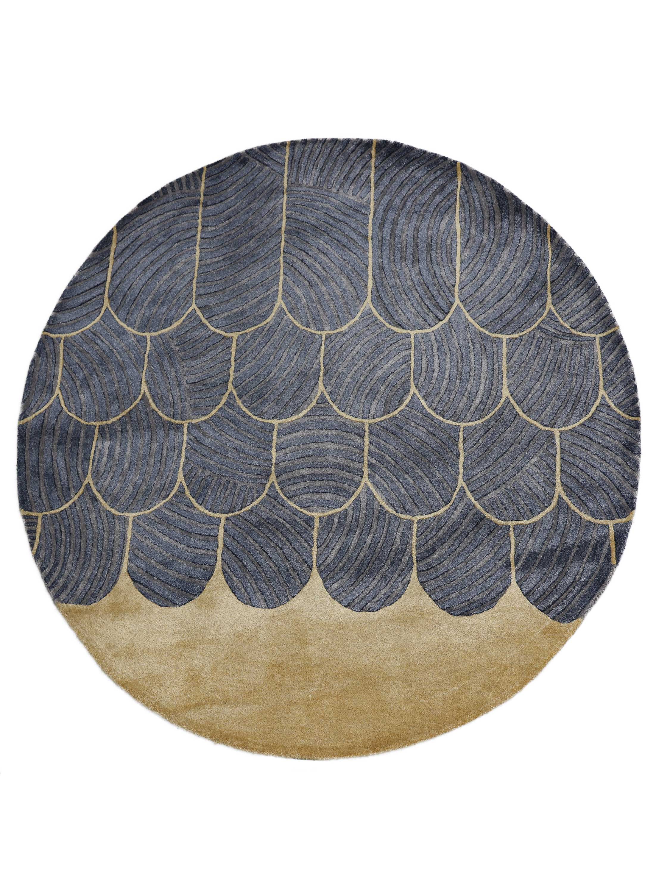 GILDED SCALES | 5' FT ROUND | MODERN RUGS | MULTI COLOR