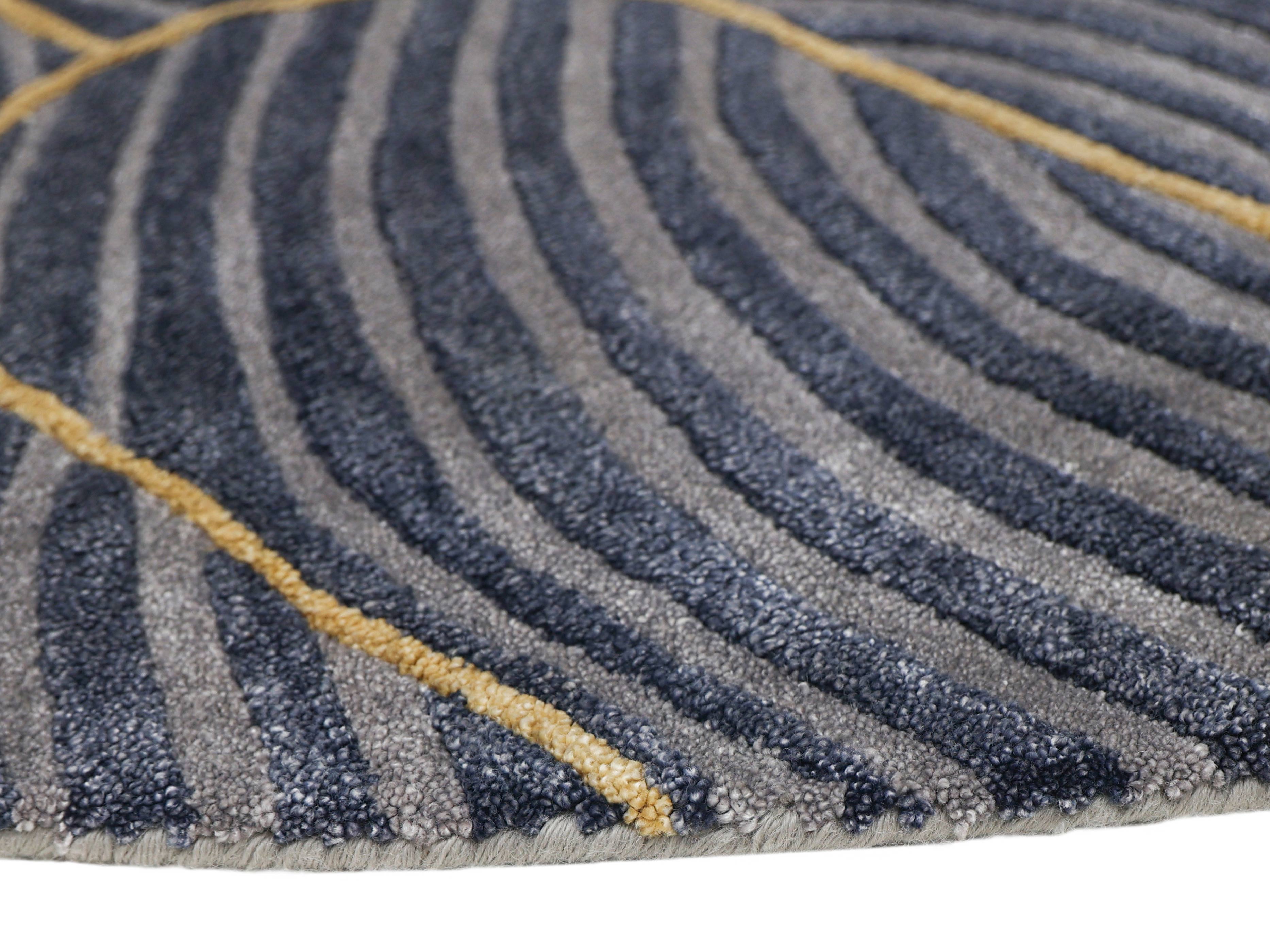 GILDED SCALES | 5' FT ROUND | MODERN RUGS | MULTI COLOR