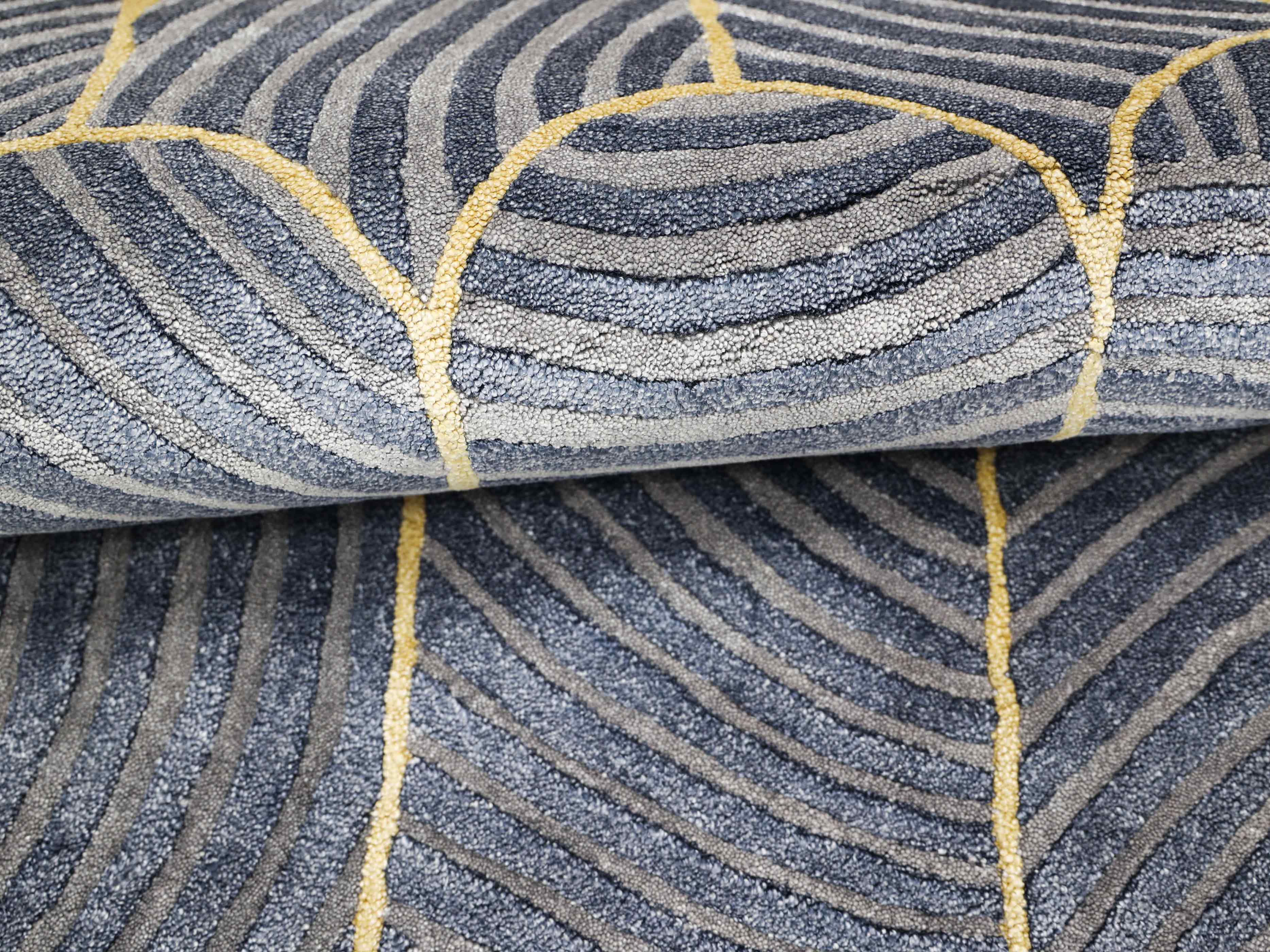 GILDED SCALES | 5' FT ROUND | MODERN RUGS | MULTI COLOR
