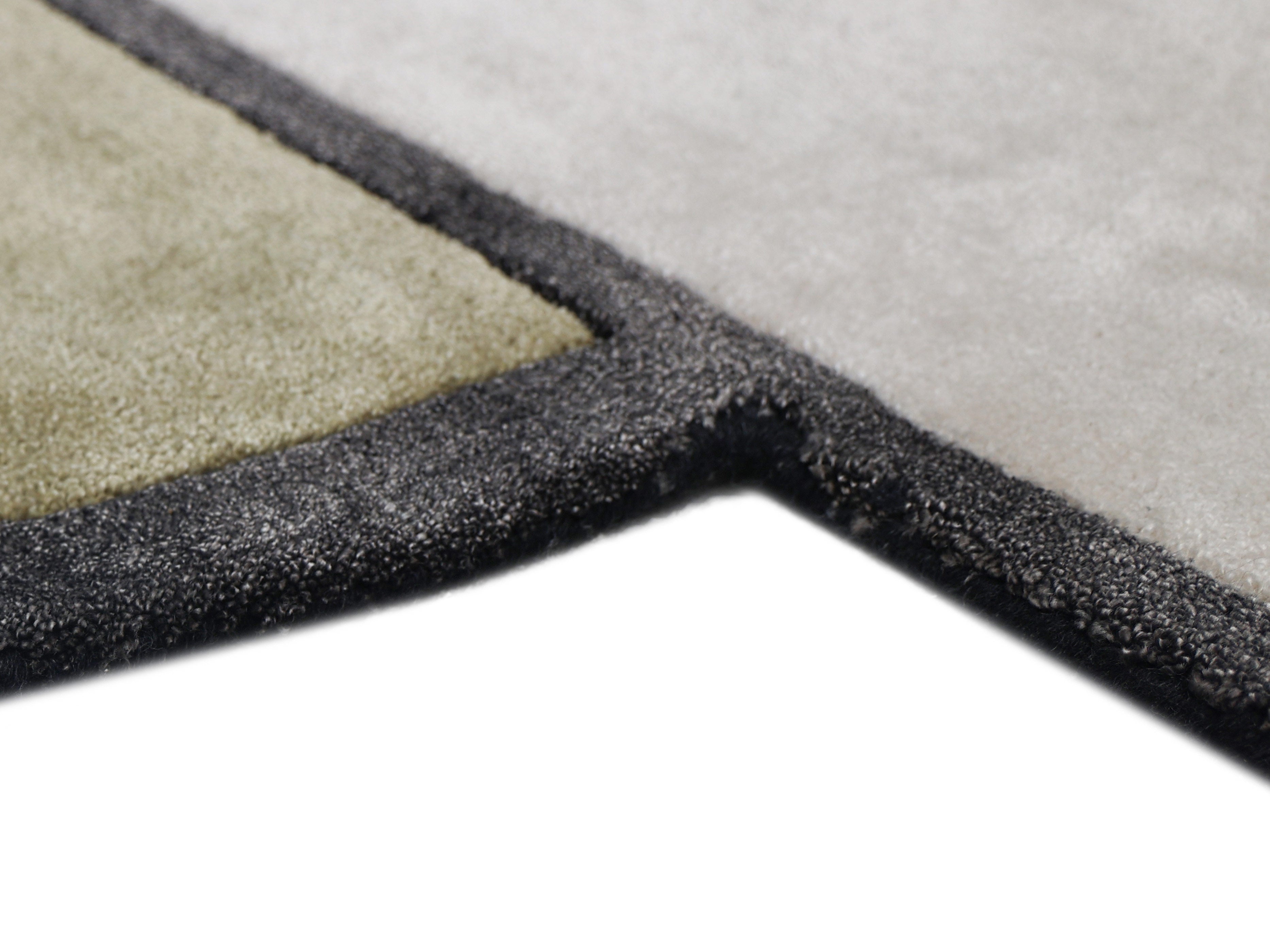 PIEBALD | 6' x 5'6" FT | MODERN RUGS | OLIVE GREEN - BEIGE COLOR