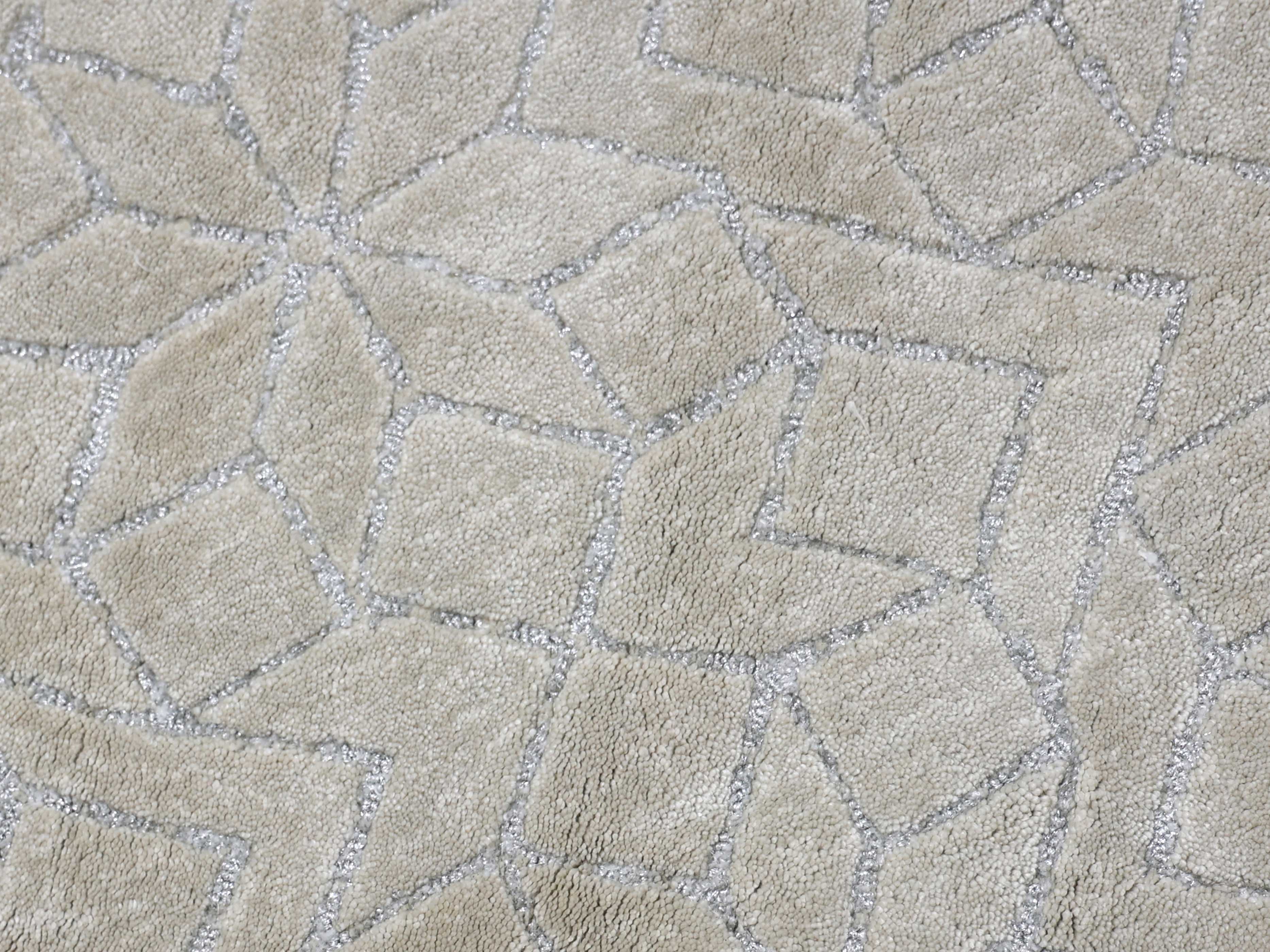 TOSCANA | 5' FT ROUND | MODERN RUGS | WHITE COLOR