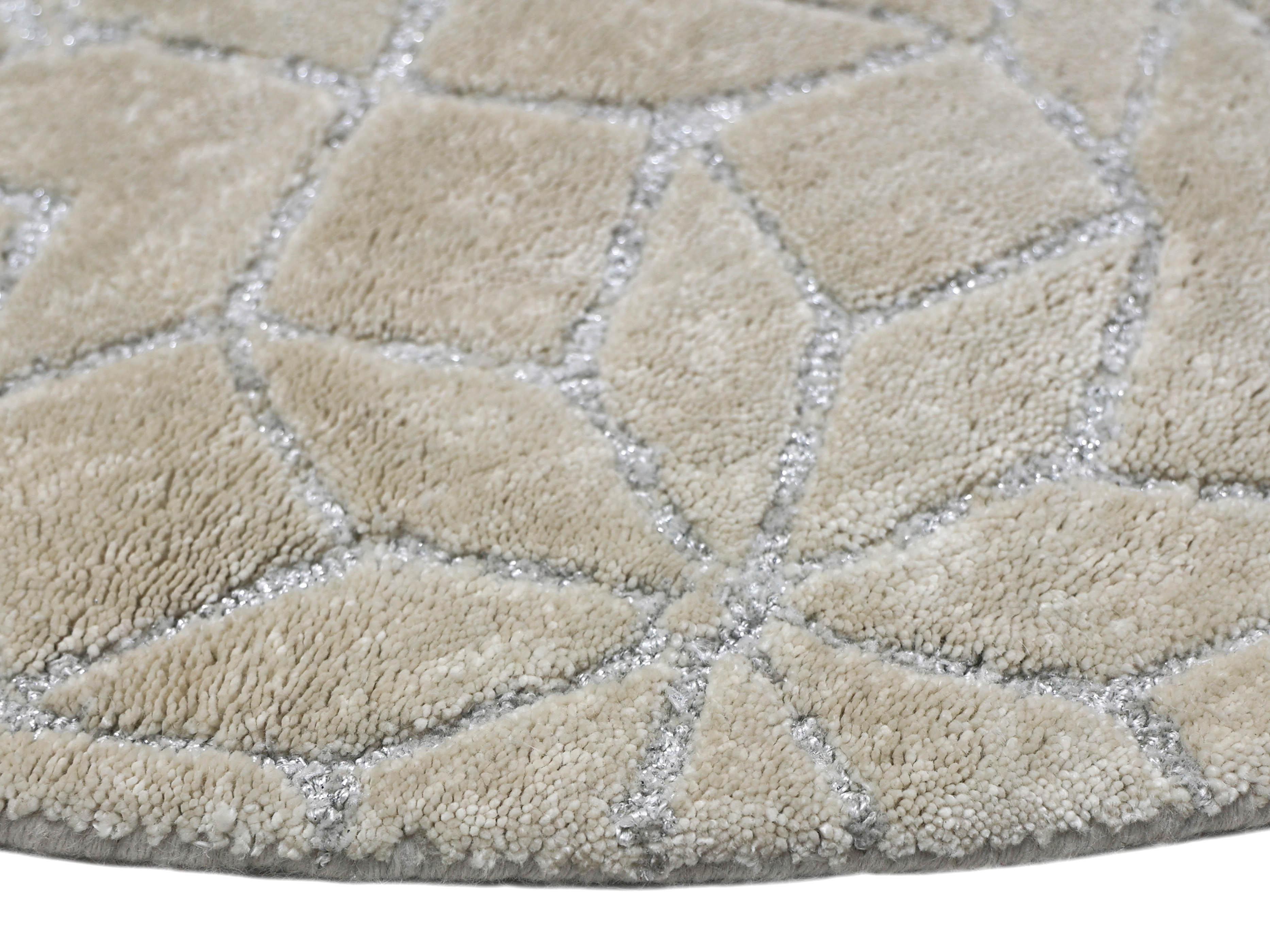 TOSCANA | 5' FT ROUND | MODERN RUGS | WHITE COLOR
