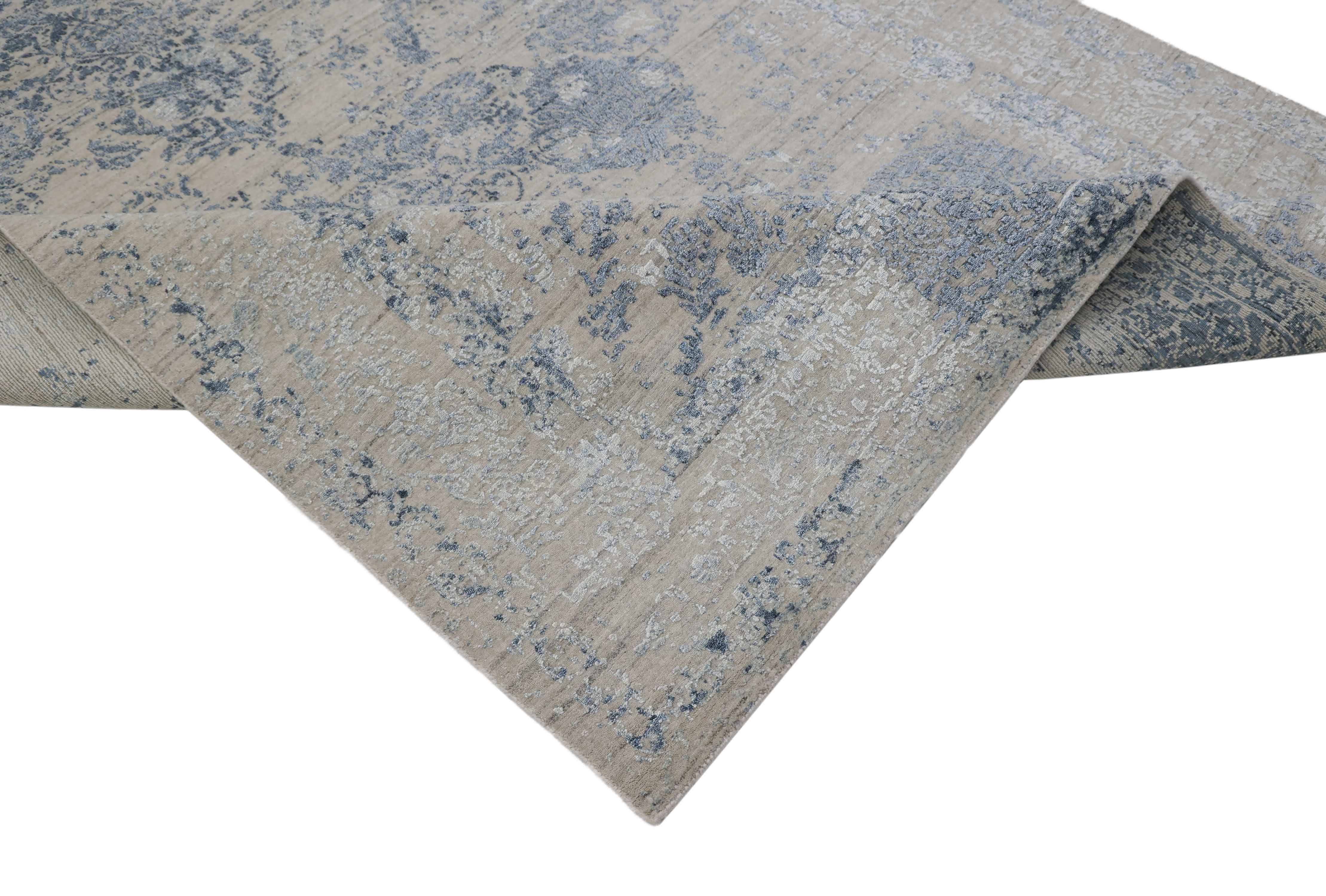 COLOSSUS | 8' x 10' FT | 9' x 12' FT | TRADITIONAL RUGS | IVORY/BLUE COLOR