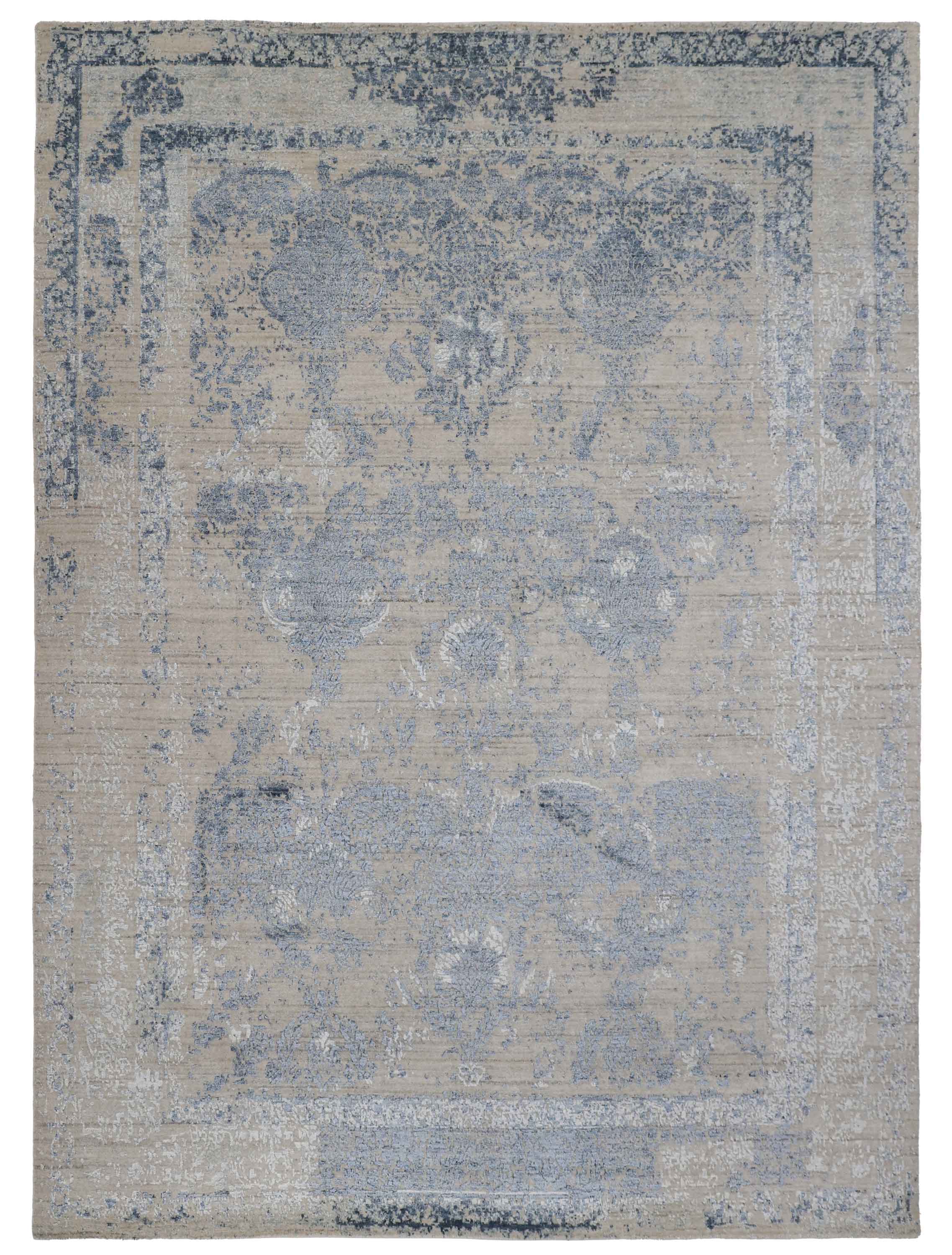 COLOSSUS | 8' x 10' FT | 9' x 12' FT | TRADITIONAL RUGS | IVORY/BLUE COLOR