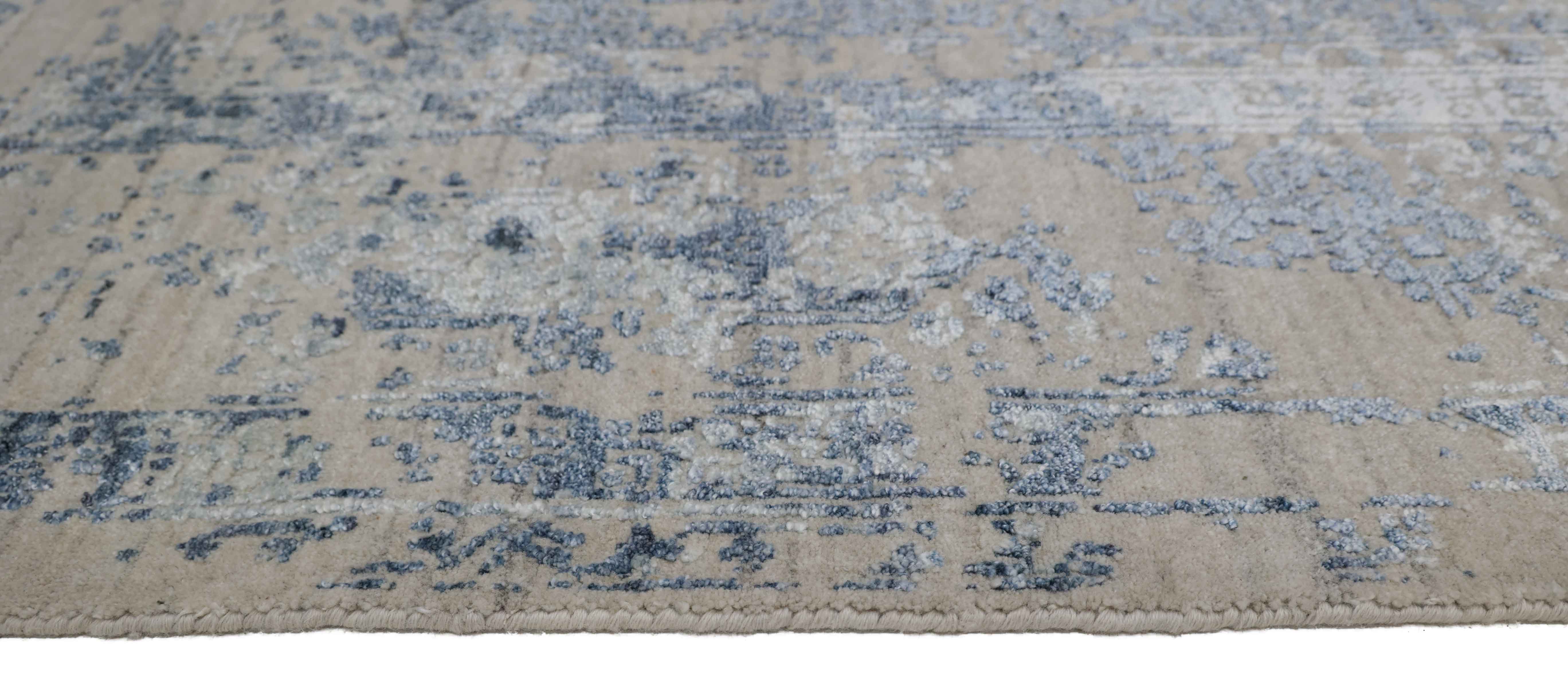 VELANTRA | 9' x 12' FT | TRADITIONAL RUGS | IVORY/BLUE COLOR