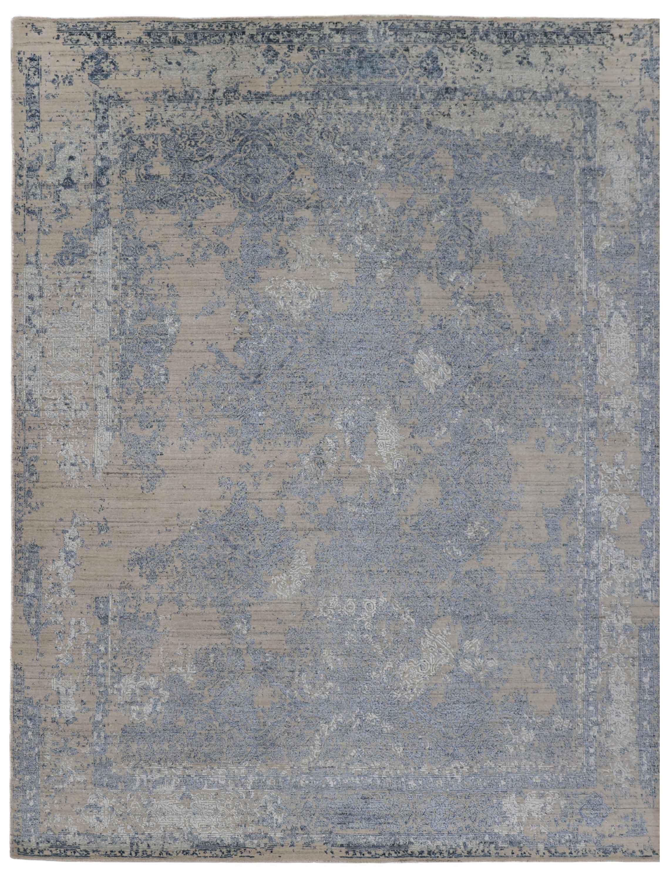 VELANTRA | 9' x 12' FT | TRADITIONAL RUGS | IVORY/BLUE COLOR