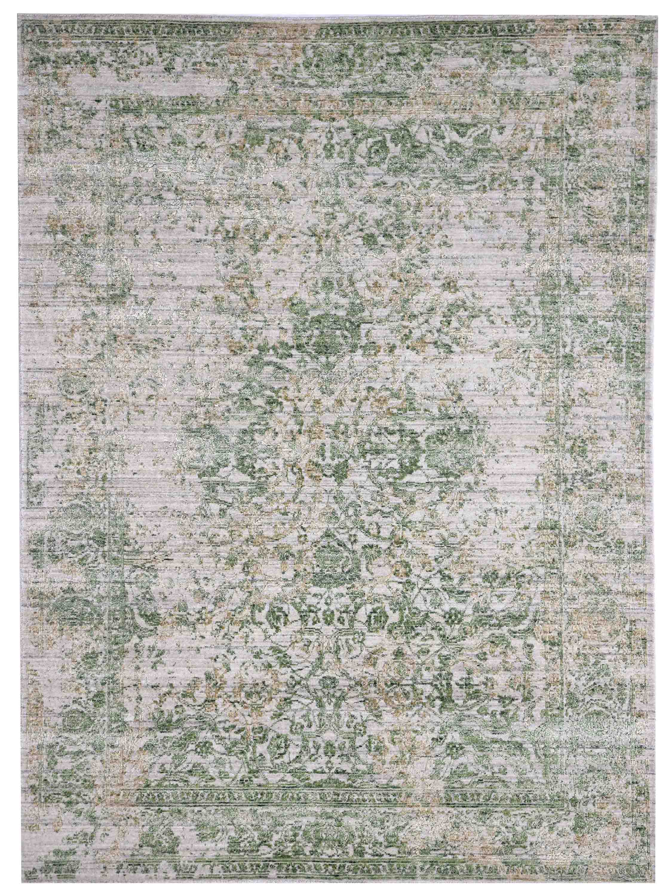 EMERALD DUST | 6' x 9' FT | TRADITIONAL RUGS | IVORY/GREEN COLOR