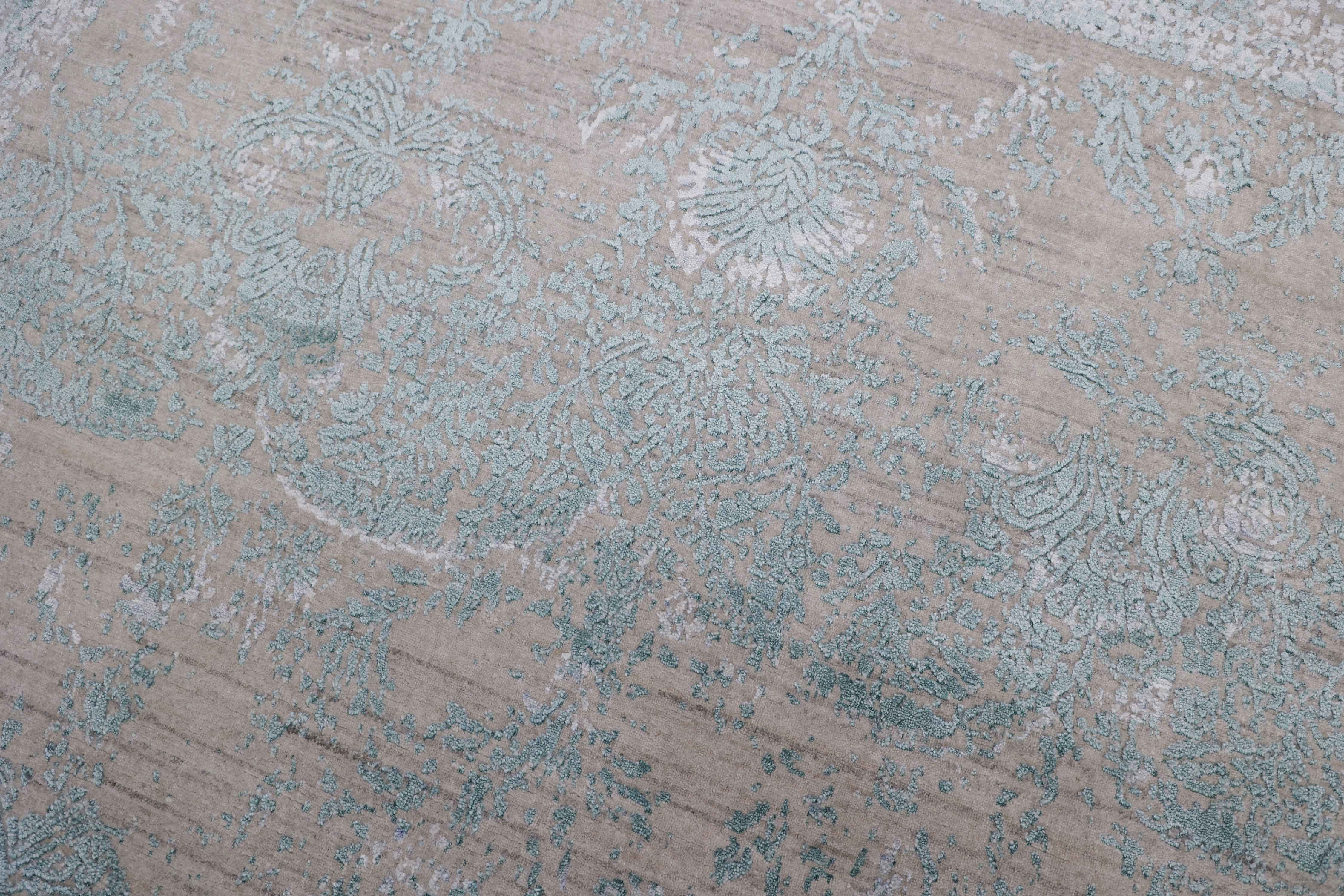 SAGE LOOM | 8' x 10' FT | TRADITIONAL RUGS | IVORY/TURQUOISE COLOR