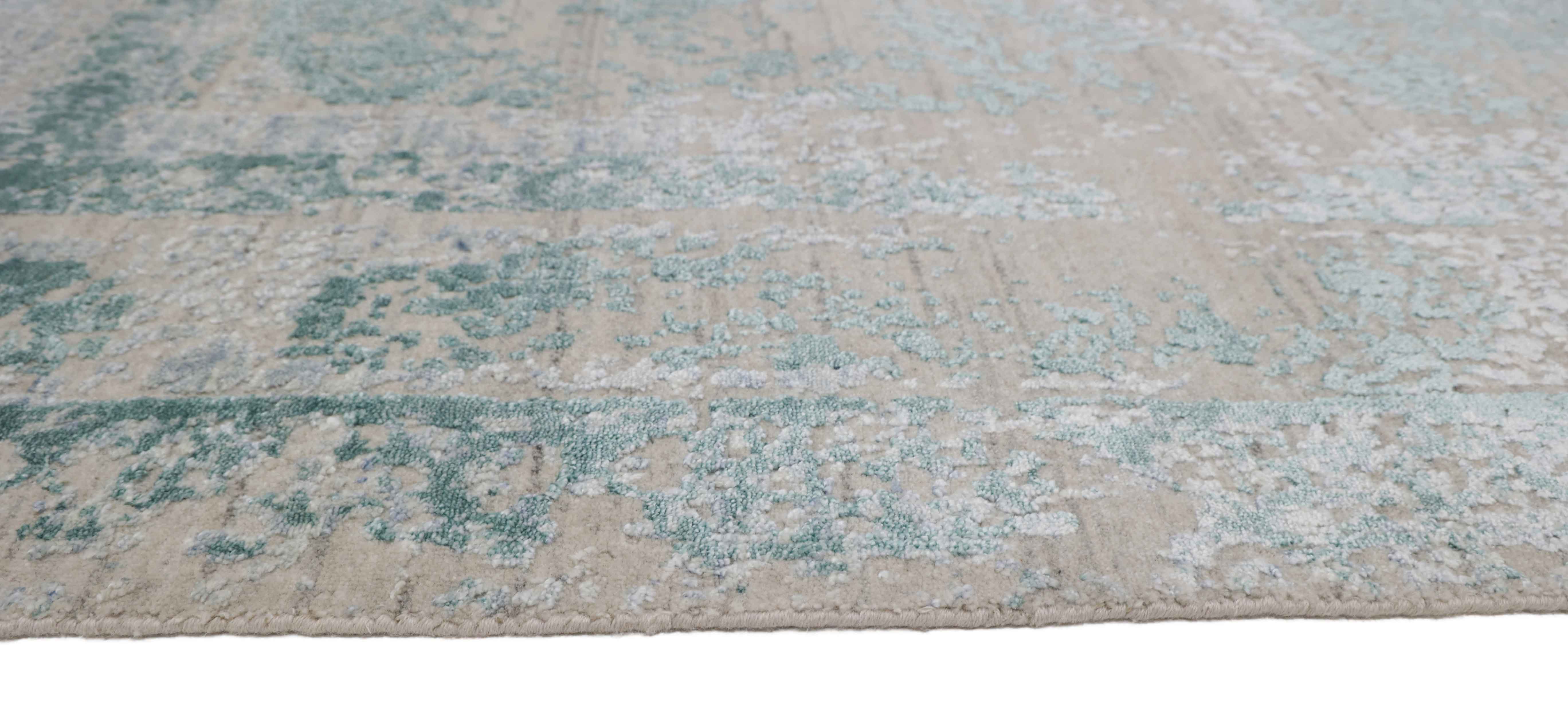 SAGE LOOM | 8' x 10' FT | TRADITIONAL RUGS | IVORY/TURQUOISE COLOR