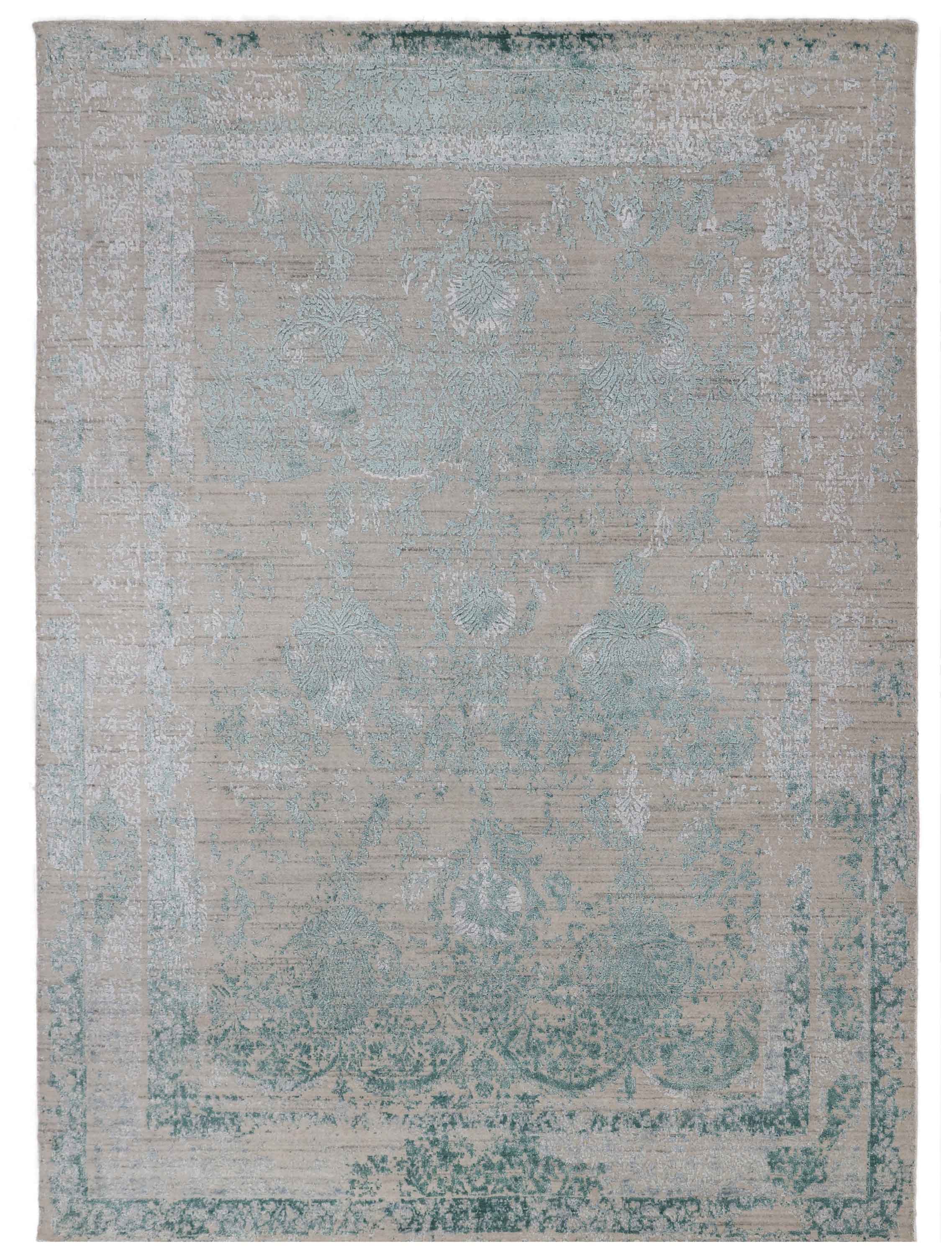 SAGE LOOM | 8' x 10' FT | TRADITIONAL RUGS | IVORY/TURQUOISE COLOR