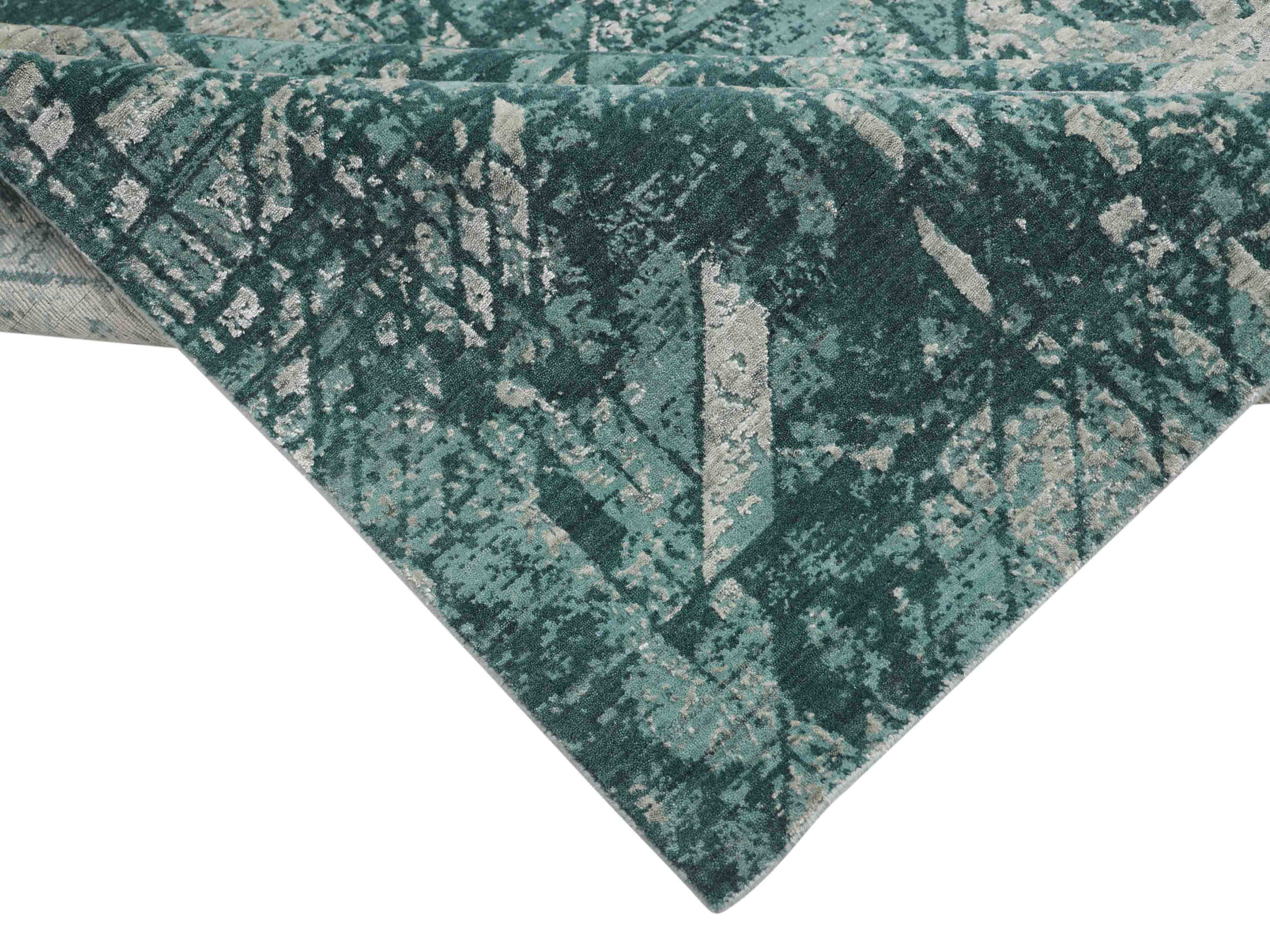 TURQLINEA | 8' x 10' FT | MODERN RUGS | BLUE/GREEN COLOR