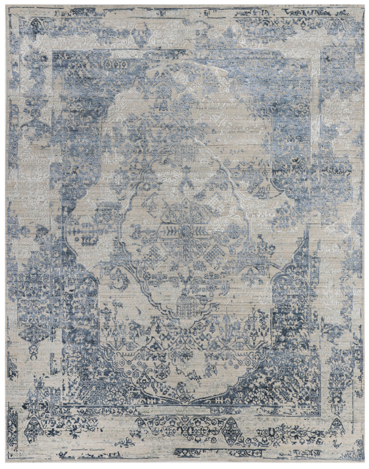 LACUNA | 6' x 9' FT | TRANSITIONAL RUGS | IVORY BLUE COLOR