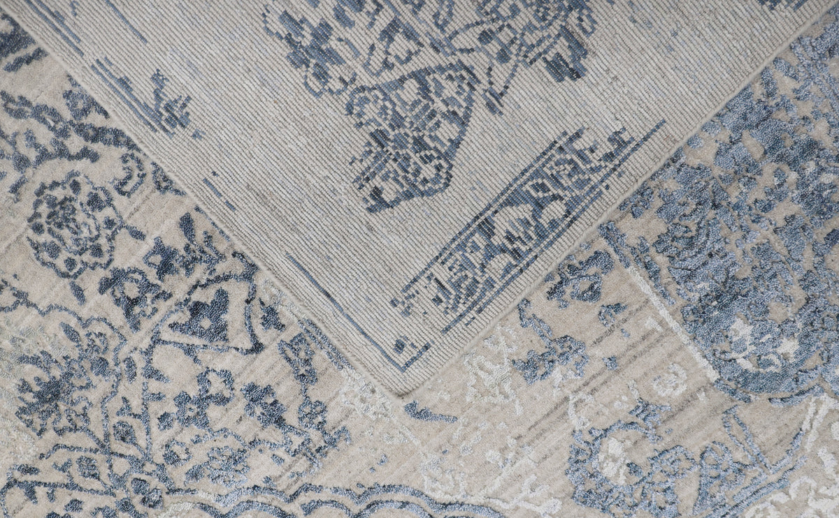 LACUNA | 6' x 9' FT | TRANSITIONAL RUGS | IVORY BLUE COLOR