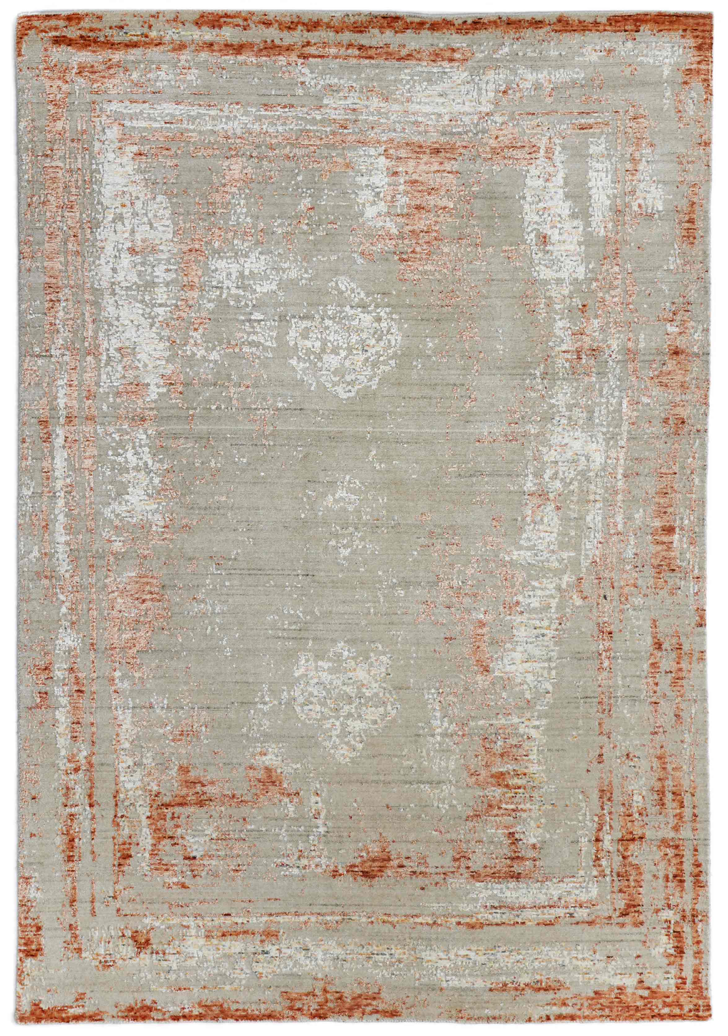 EMBERWASH | 5.5' x 7.8' FT | MODERN RUGS | CREAM/RUST COLOR