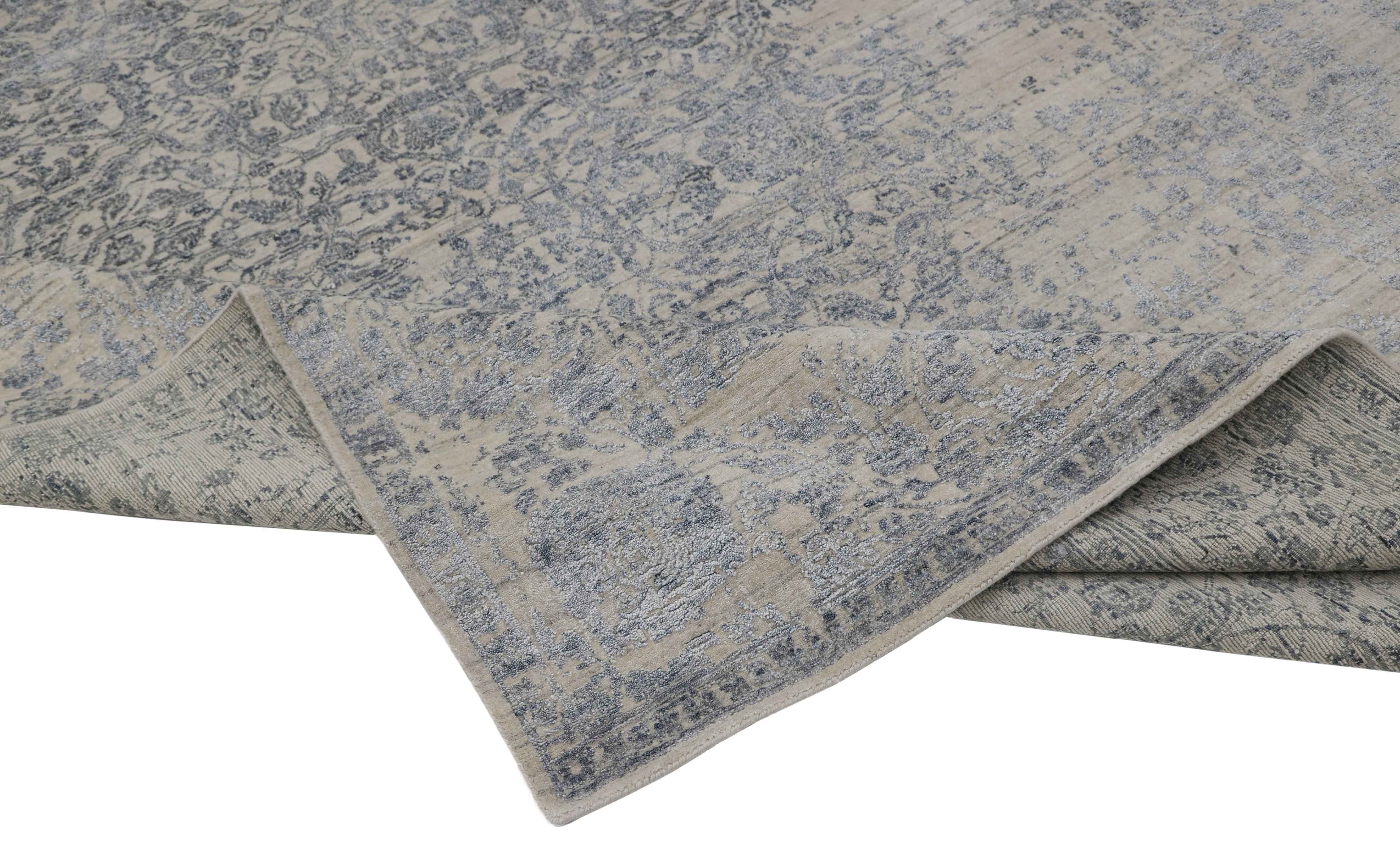 COLOSSUS | 8' x 10' FT | 9' x 12' FT | TRADITIONAL RUGS | IVORY/BLUE COLOR