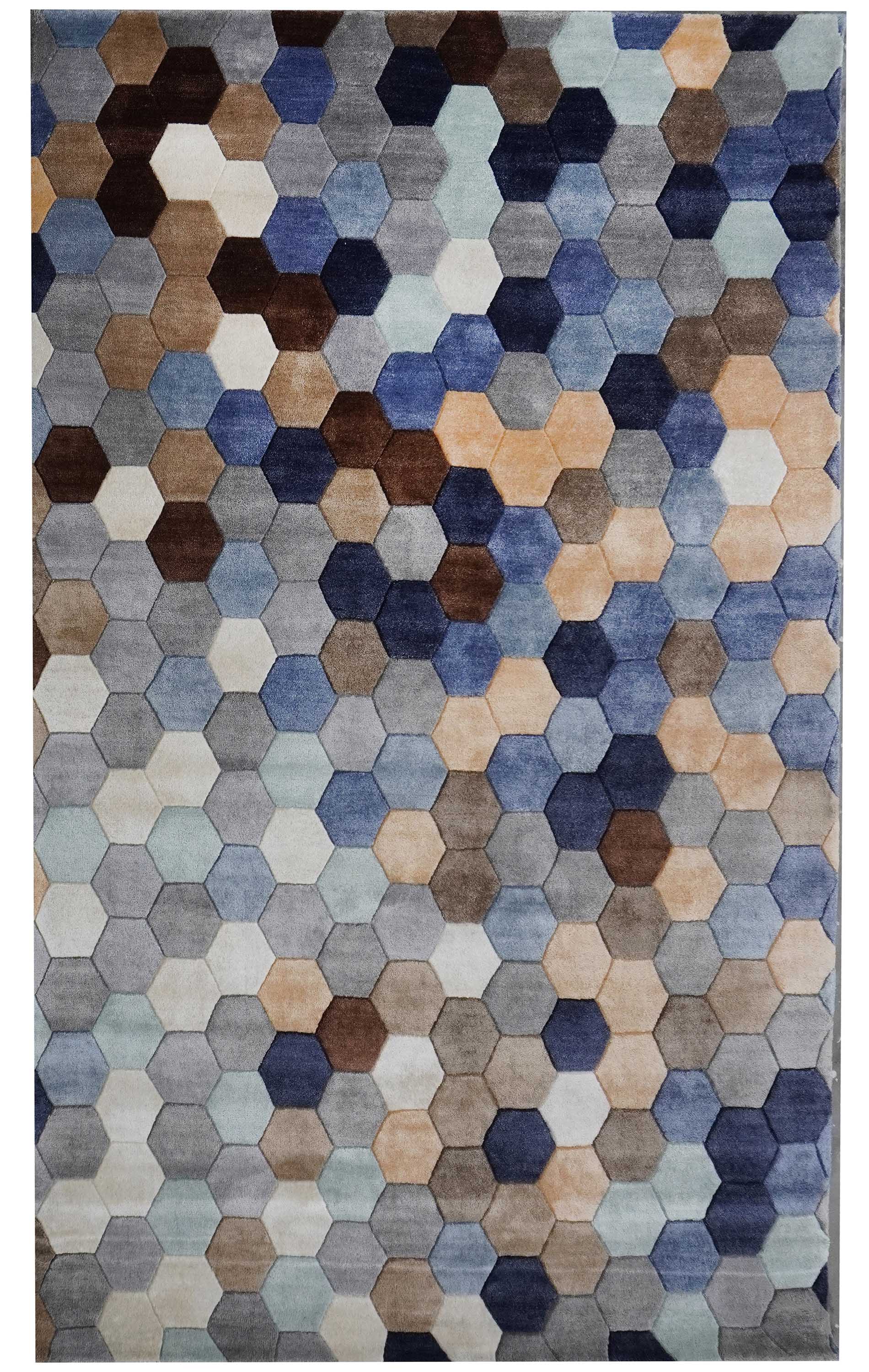 ORDINAL | 5'6" x 8'6" FT | MODERN RUGS | MULTI COLOR