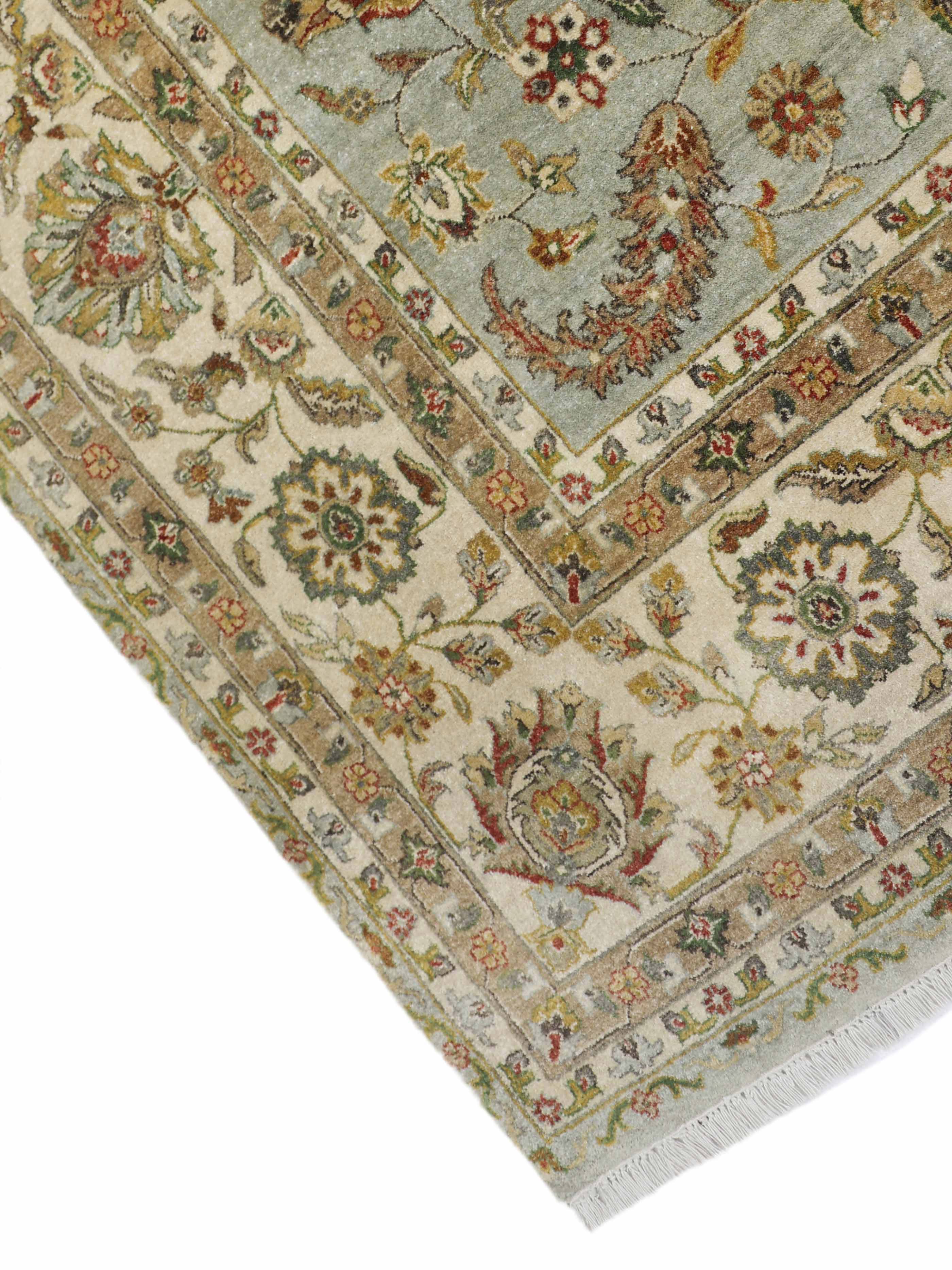 IMPERIAL BLOOM | 8' x 10' FT | TRADITIONAL RUGS | LIGHT GREEN - IVORY COLOR