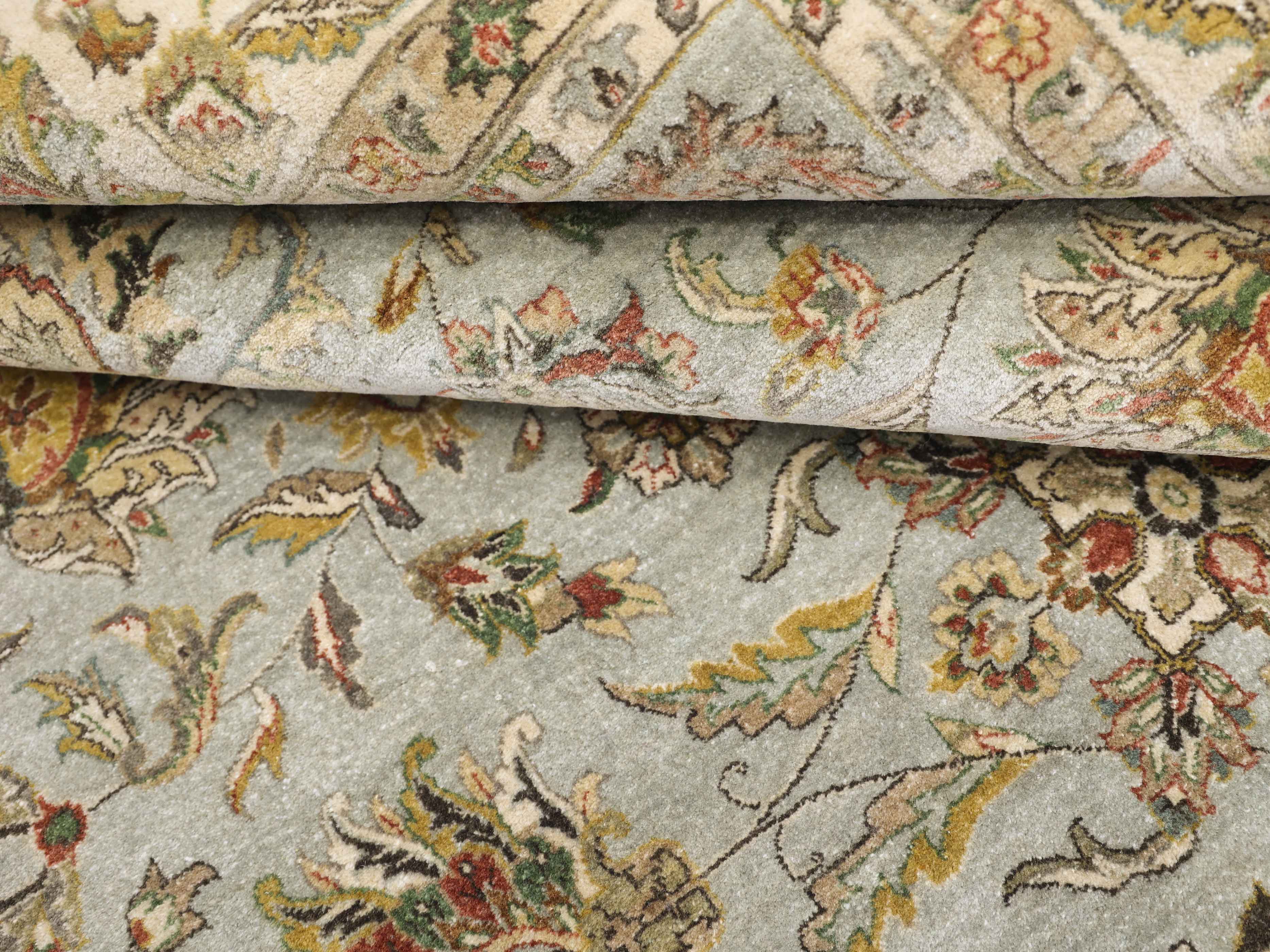 IMPERIAL BLOOM | 8' x 10' FT | TRADITIONAL RUGS | LIGHT GREEN - IVORY COLOR