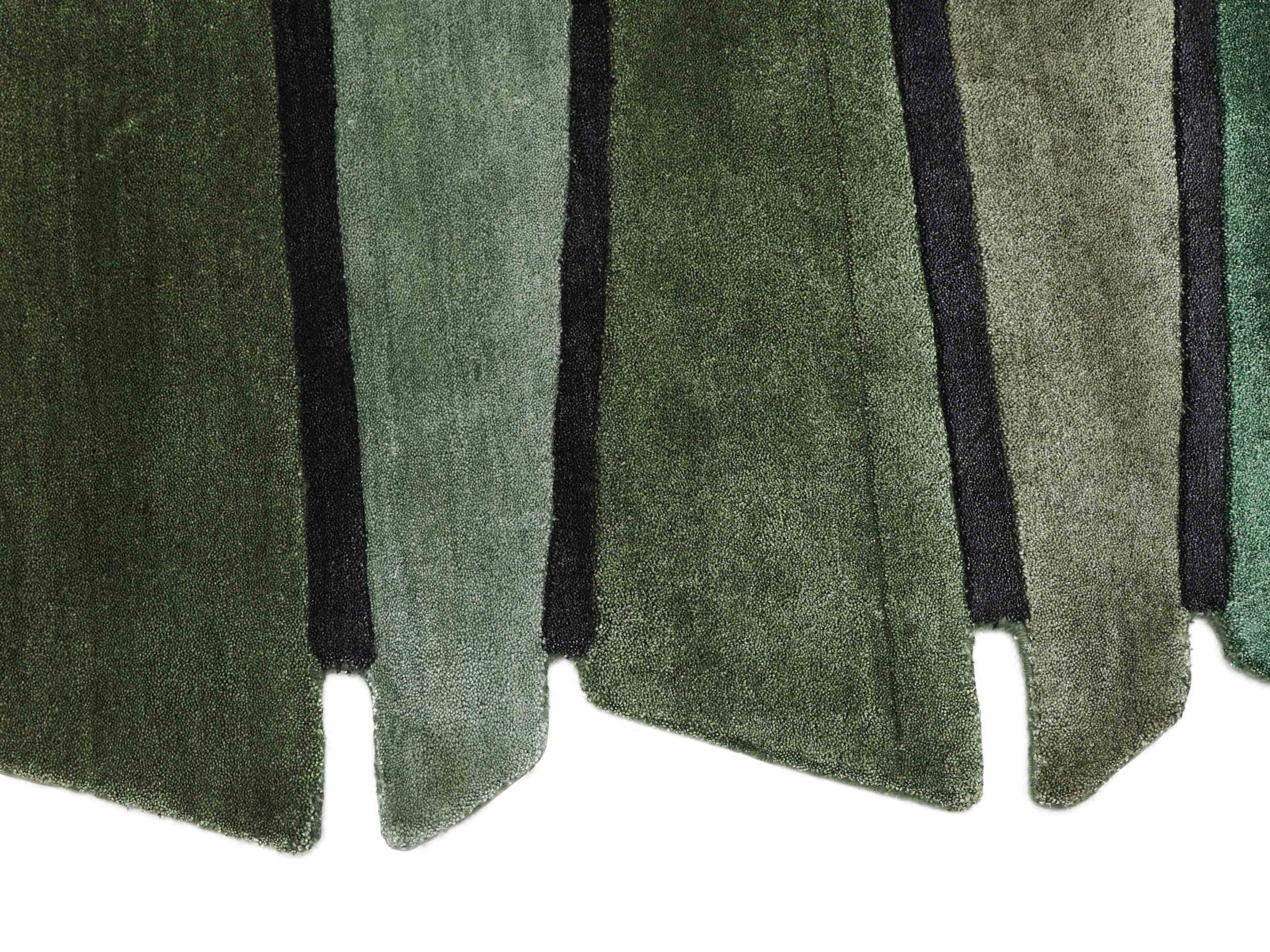 MURKY | 4' x 6' FT | MODERN RUGS | GREEN COLOR