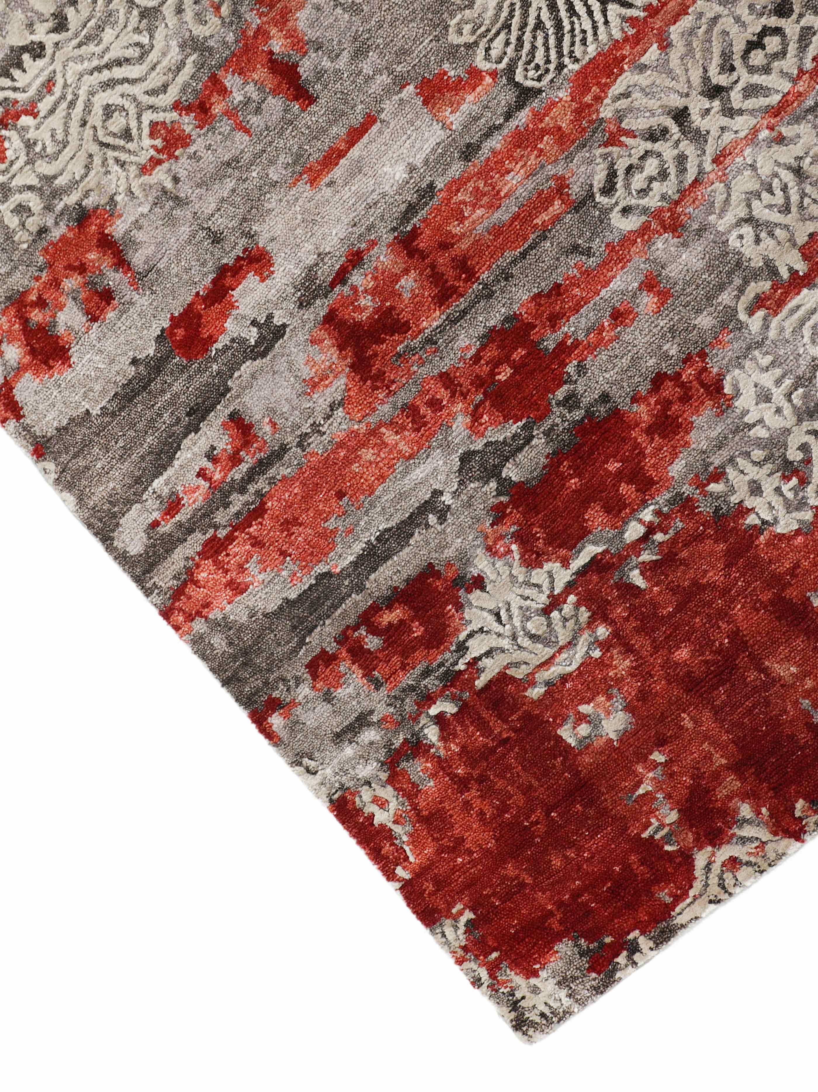 SIENNE | 5'6" x 8' FT | MODERN RUGS | BROWN - RED COLOR