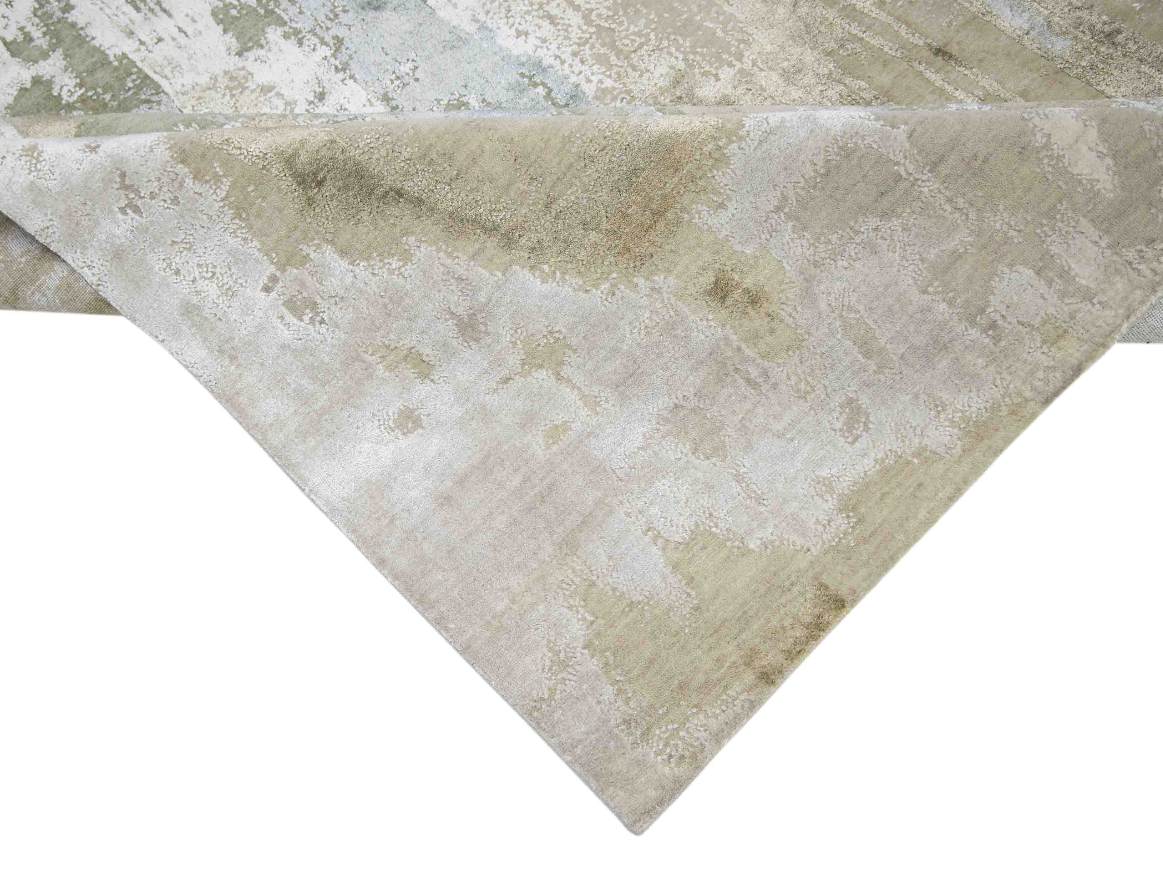 MISTORIA | 8' x 10' FT | MODERN RUGS | BEIGE / GREEN COLOR