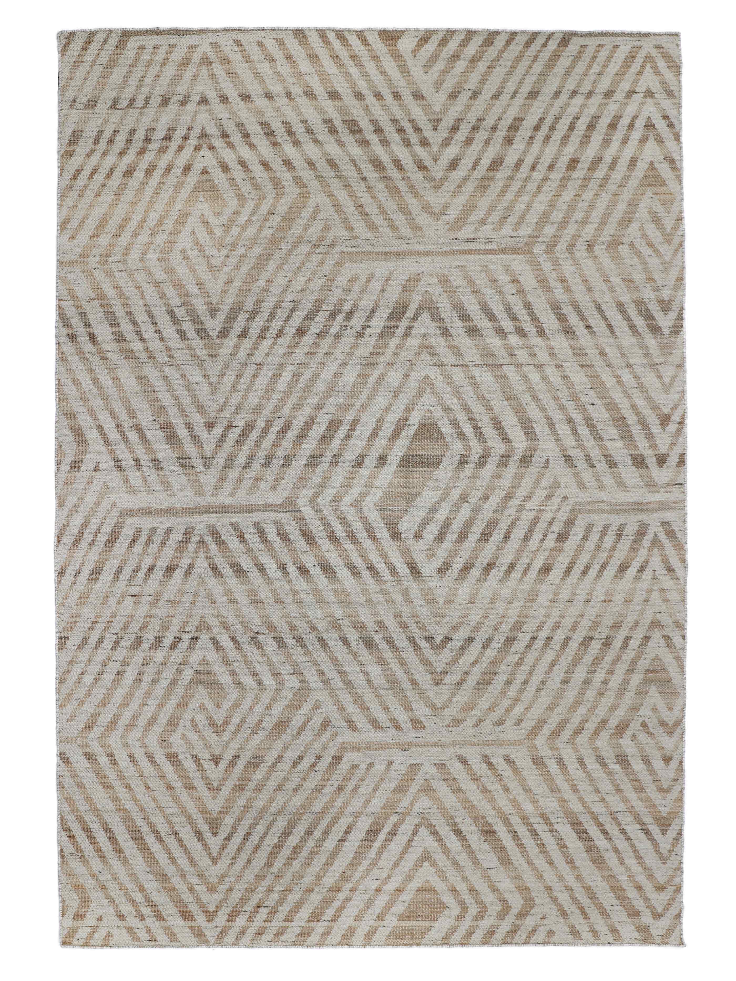 GEOMORA | 6'6" x 10' FT | MODERN RUGS | BEIGE - BROWN COLOR