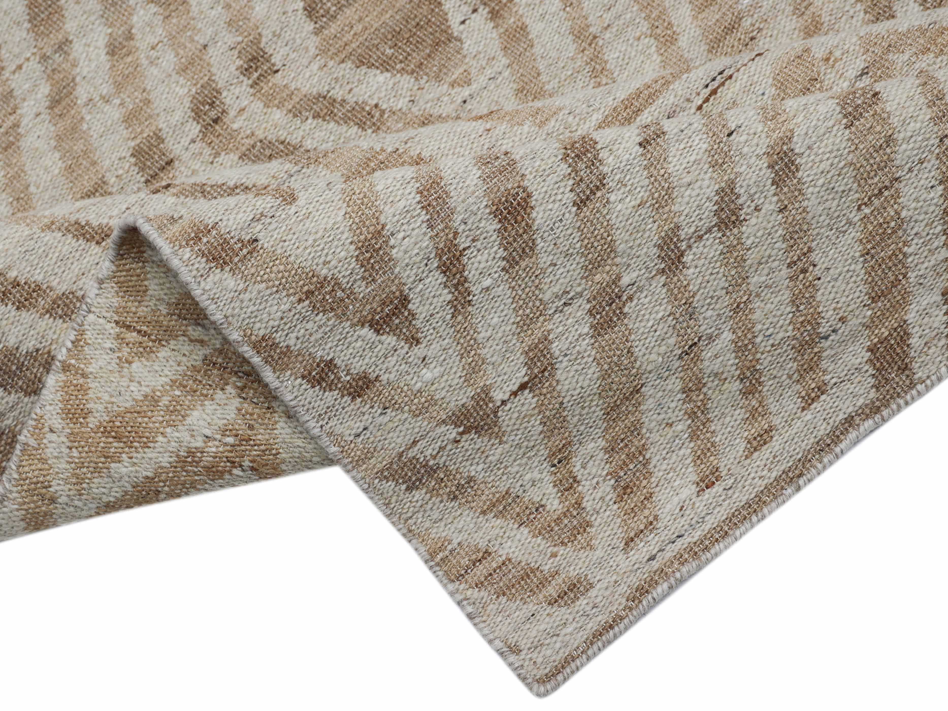 GEOMORA | 6'6" x 10' FT | MODERN RUGS | BEIGE - BROWN COLOR