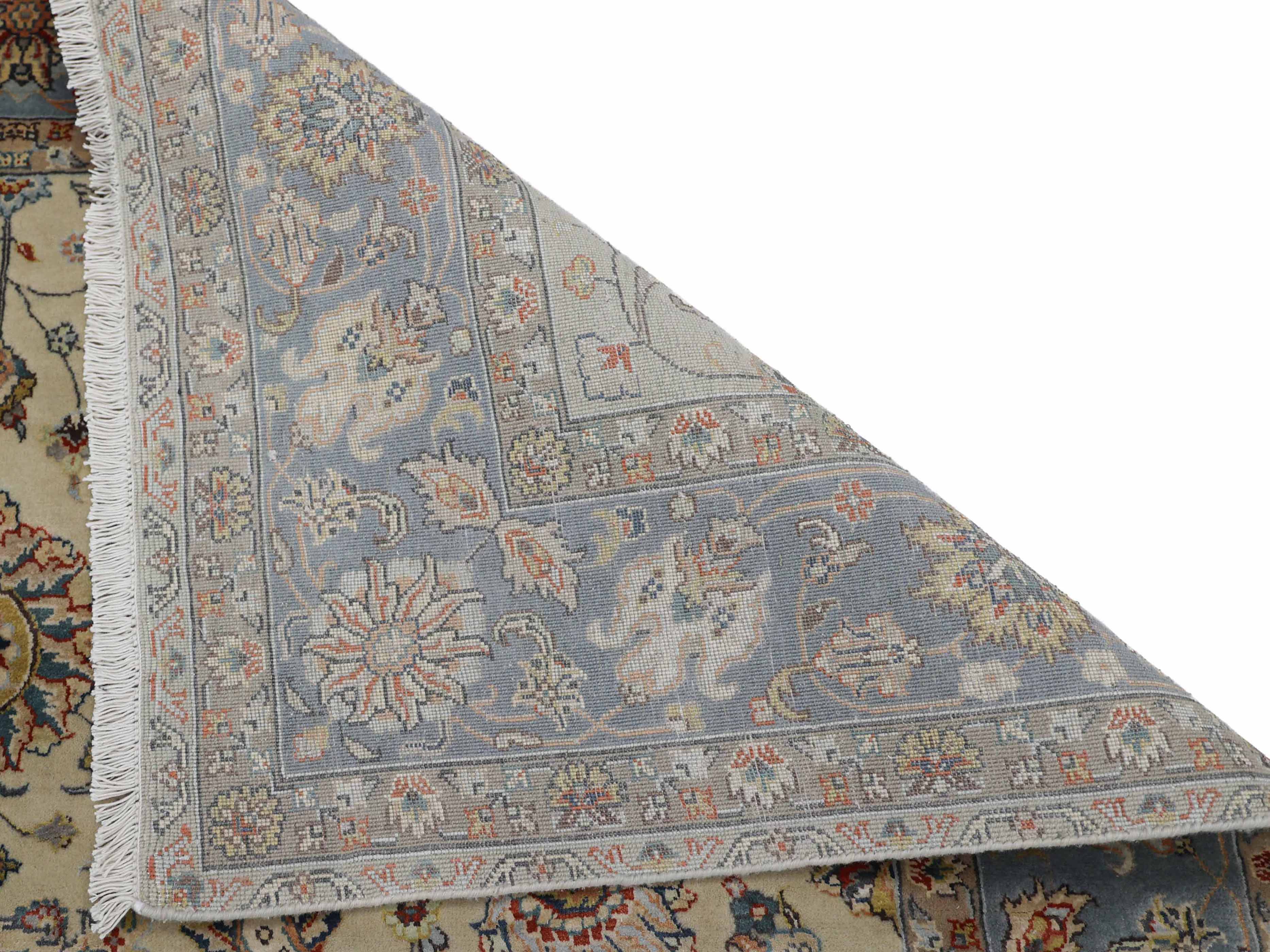 RYELAND | 6' x 9' FT | 8' x 10' FT | TRADITIONAL RUGS | IVORY - M. BLUE COLOR