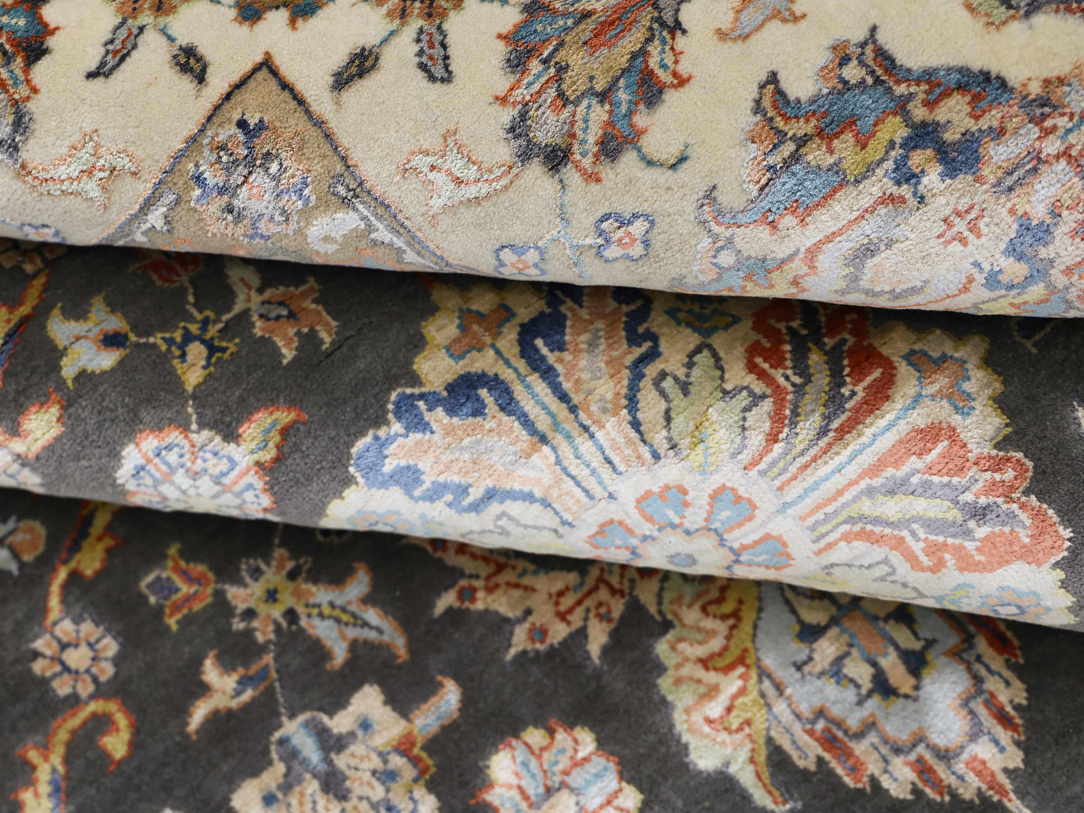 NOIR MAJESTY | 6' x 9' FT | 8' x 10' FT | TRADITIONAL RUGS | GREY - IVORY COLOR
