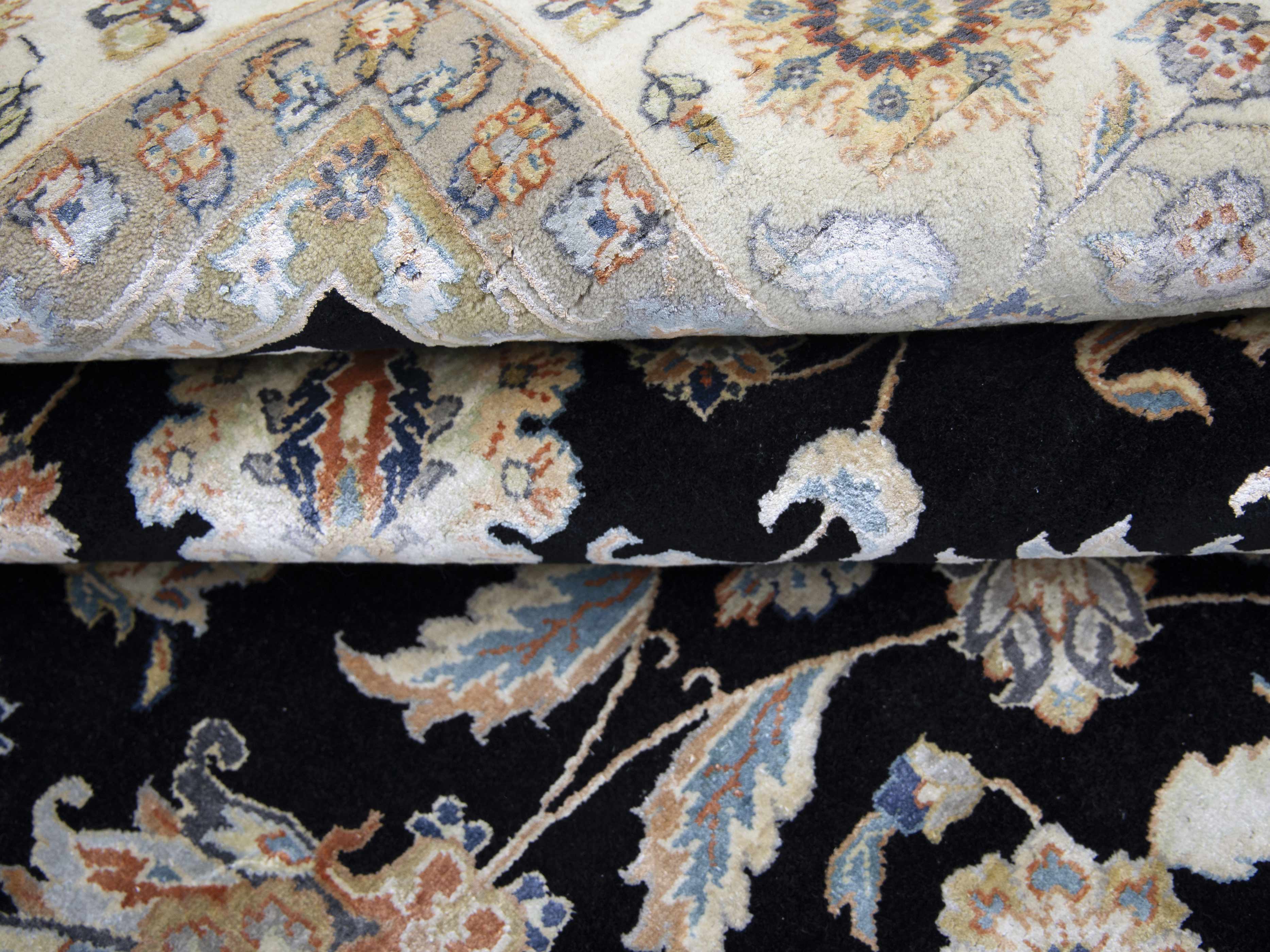 NOORVEIL | 8' x 10' FT | 9' x 12' FT | TRADITIONAL RUGS | BLACK - WHITE COLOR