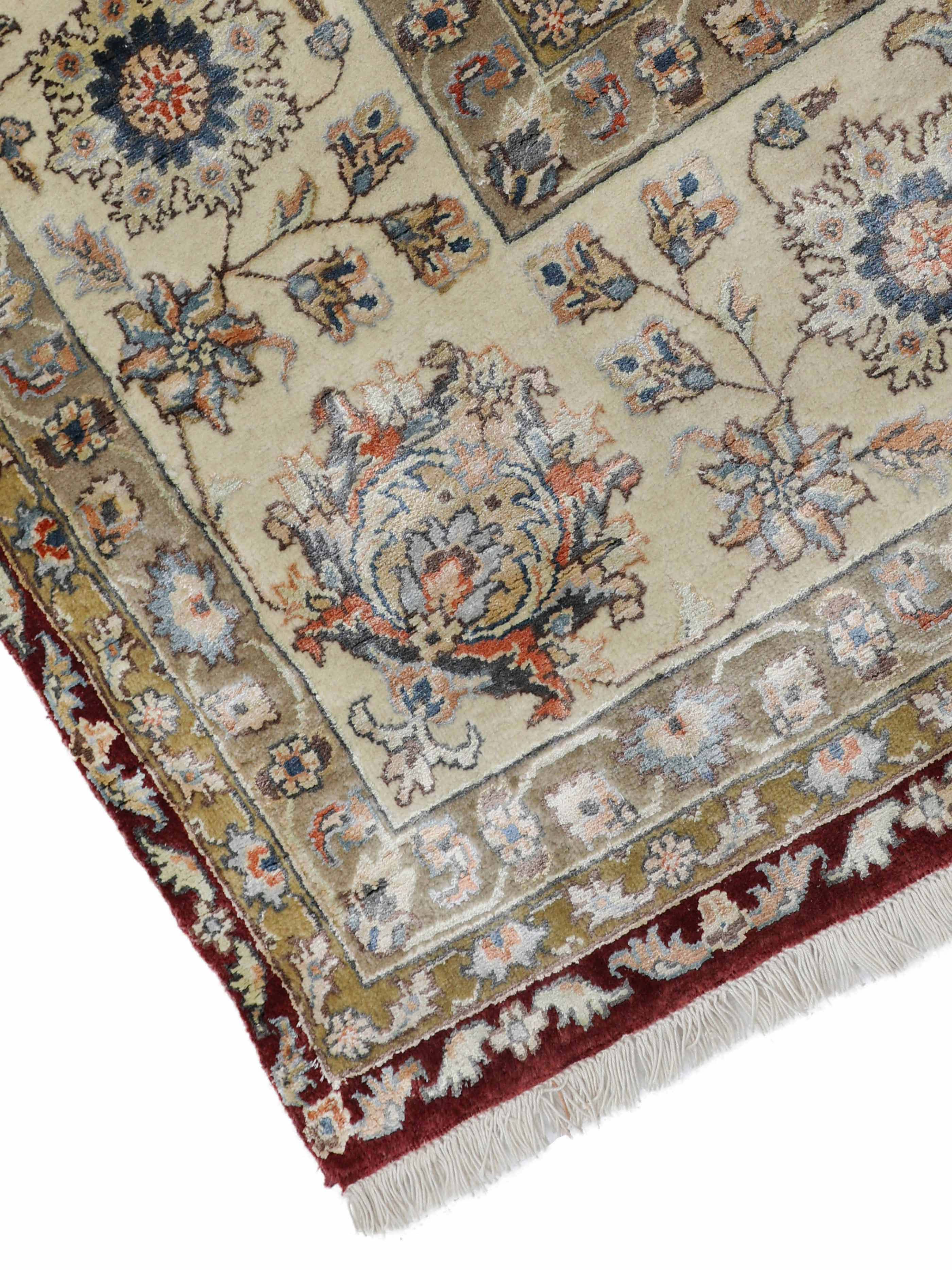 ROYAL FLORENT | 8' x 10' FT | 9' x 12' FT | TRADITIONAL RUGS | MAROON - IVORY COLOR
