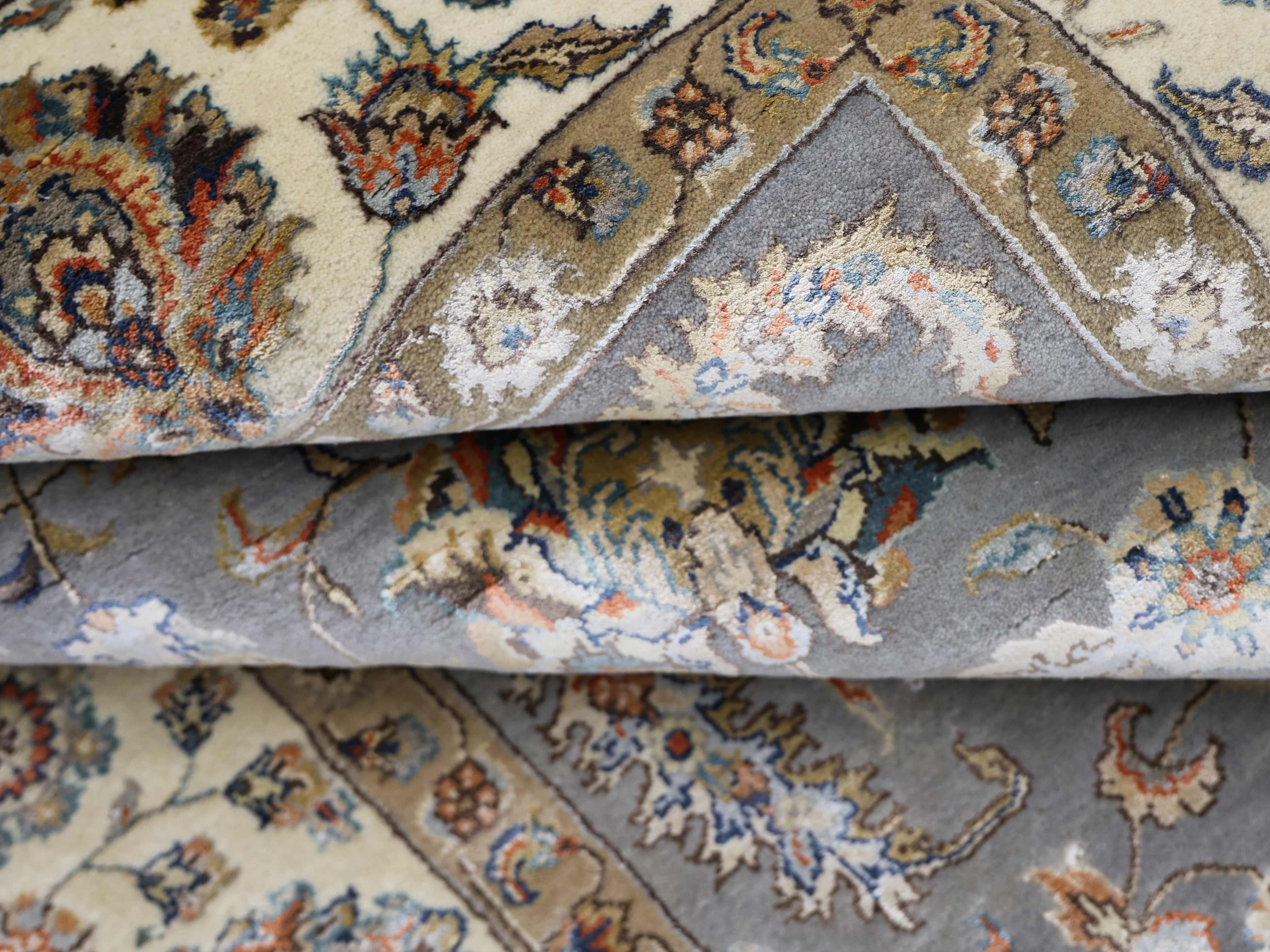 HERITAGE BLOOM | 6' x 9' FT | 8' x 10' FT | 9' x 12' FT | TRADITIONAL RUGS | LIGHT GREY - IVORY COLOR