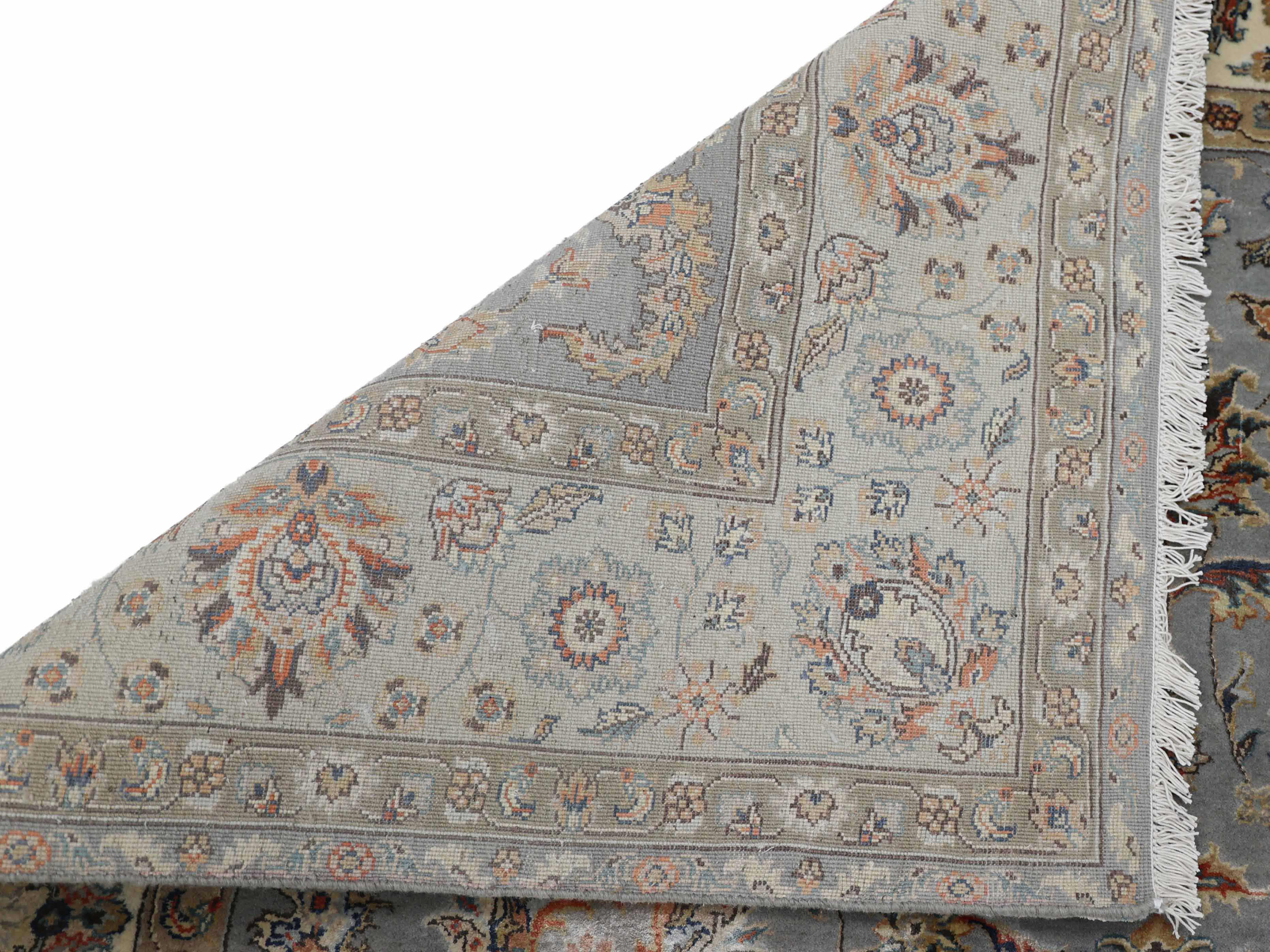 HERITAGE BLOOM | 6' x 9' FT | 8' x 10' FT | 9' x 12' FT | TRADITIONAL RUGS | LIGHT GREY - IVORY COLOR