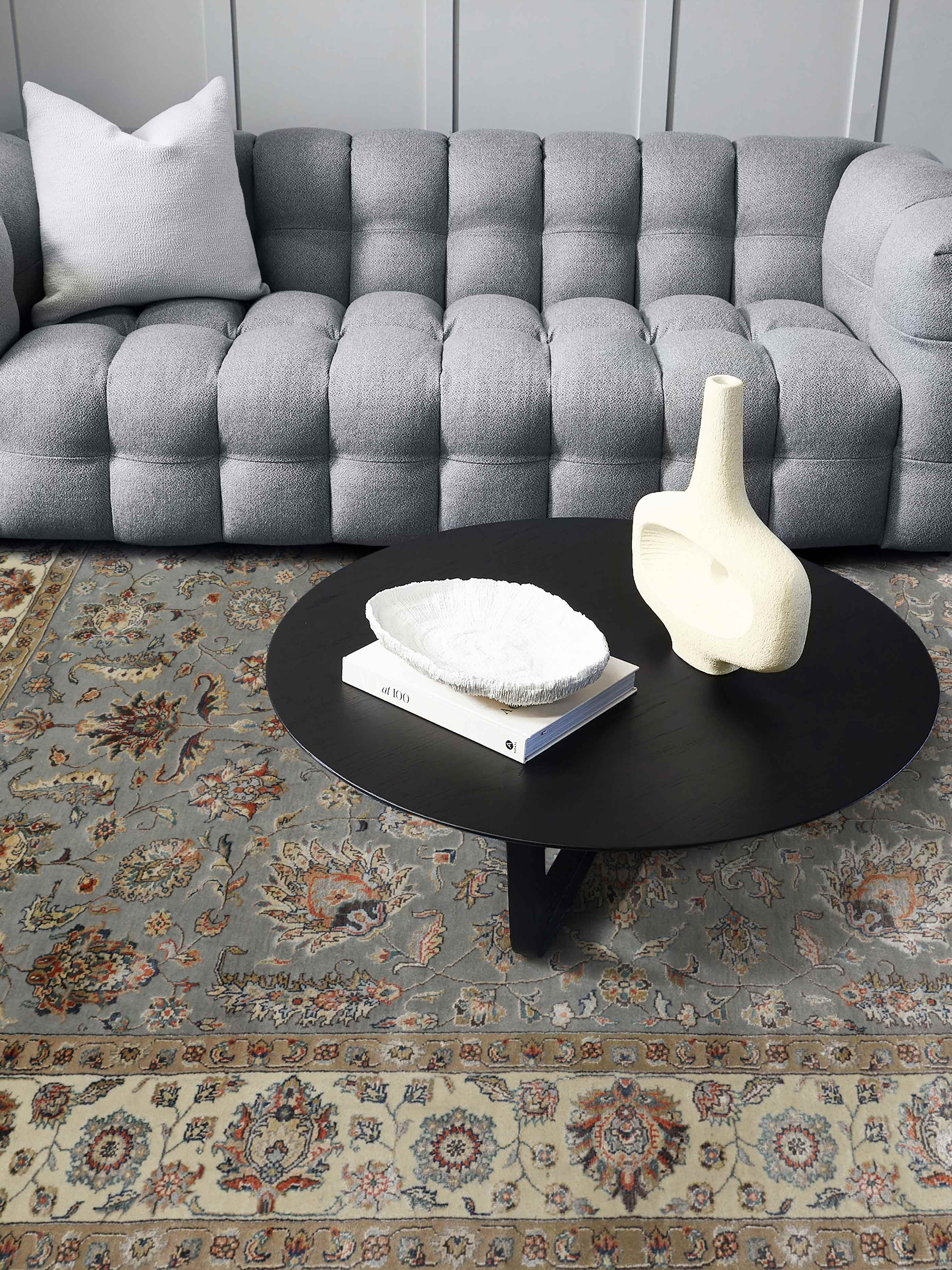 HERITAGE BLOOM | 6' x 9' FT | 8' x 10' FT | 9' x 12' FT | TRADITIONAL RUGS | LIGHT GREY - IVORY COLOR