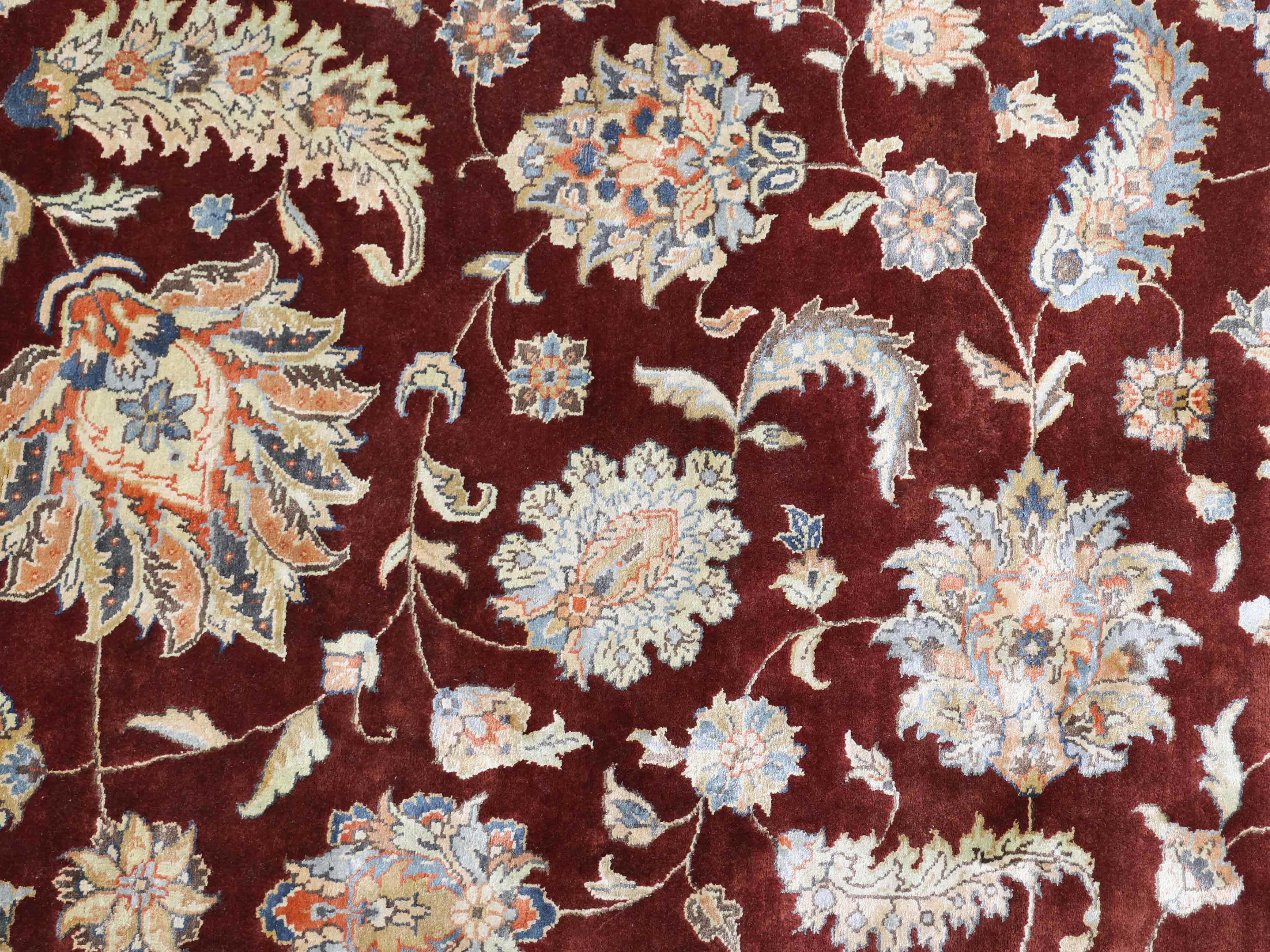 ROYAL FLORENT | 8' x 10' FT | 9' x 12' FT | TRADITIONAL RUGS | MAROON - IVORY COLOR