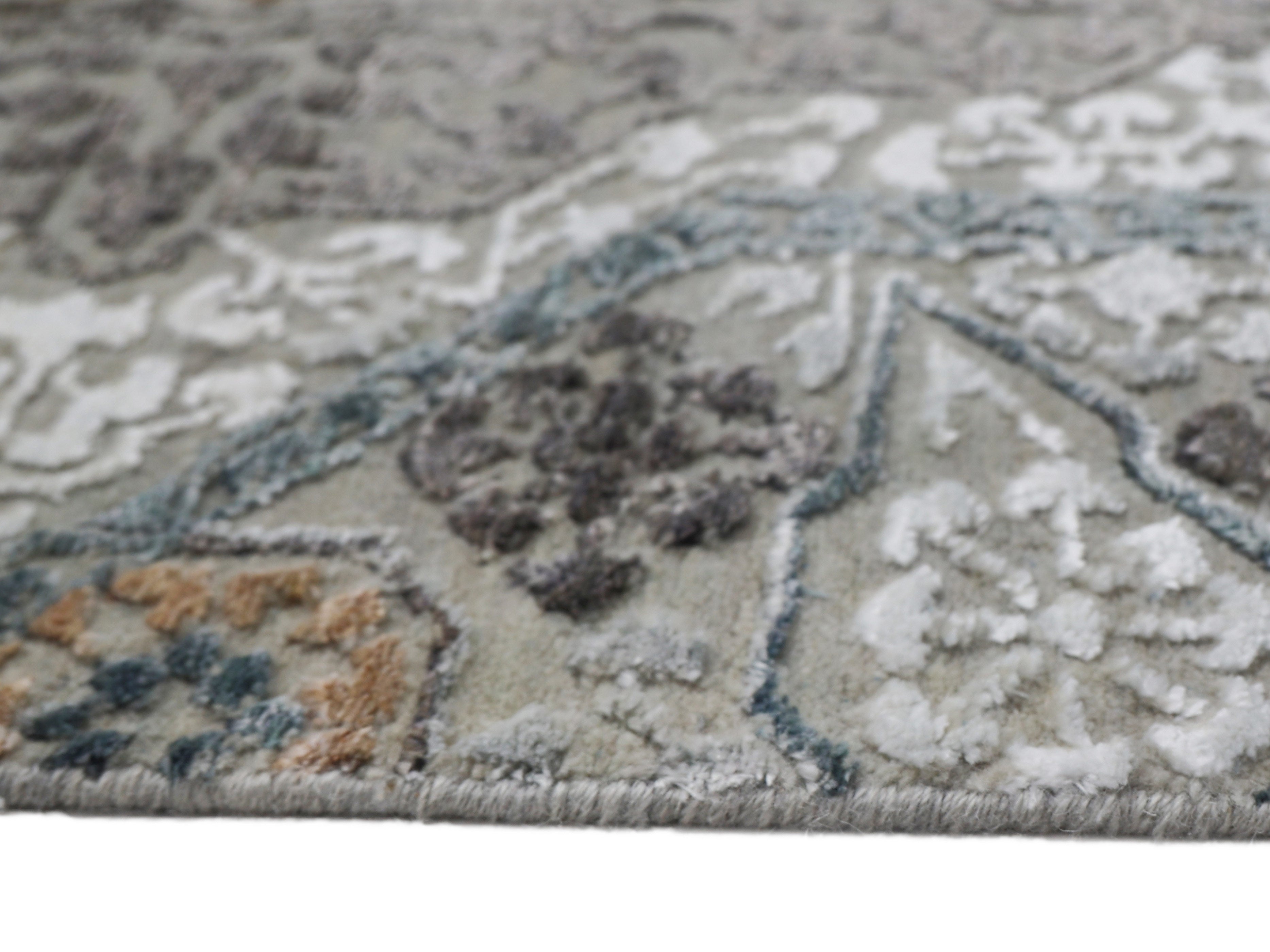 MUGHAL TERRA | 8' x 10' FT | TRADITIONAL RUGS | GREY - BEIGE COLOR