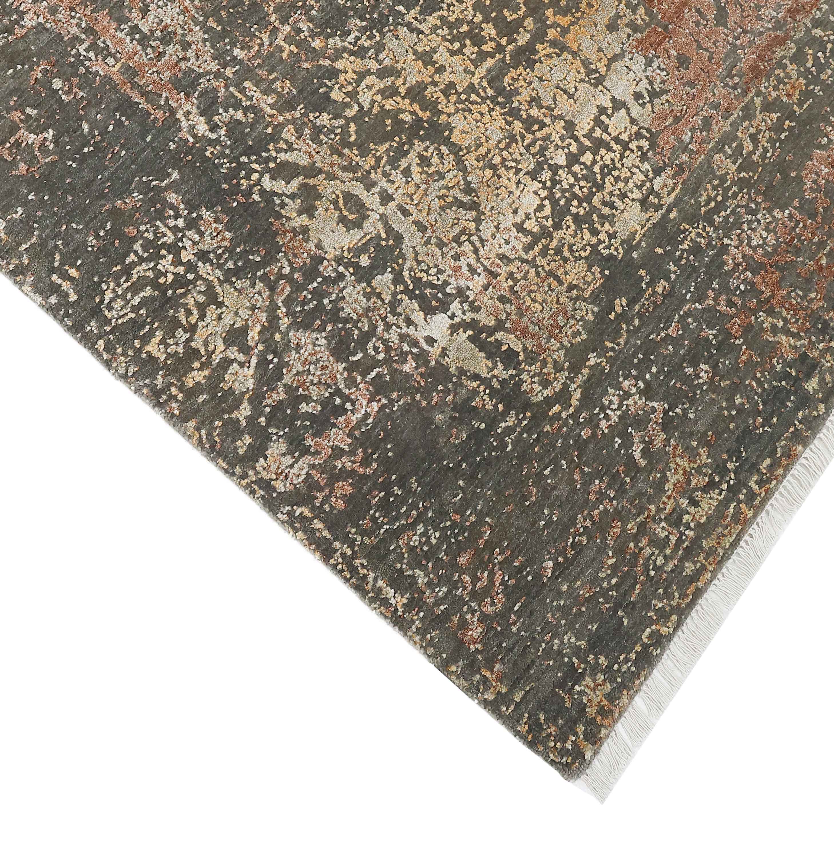 ADRIAN | 8' x 10' FT  | TRADITIONAL RUGS | GREY/RUST COLOR