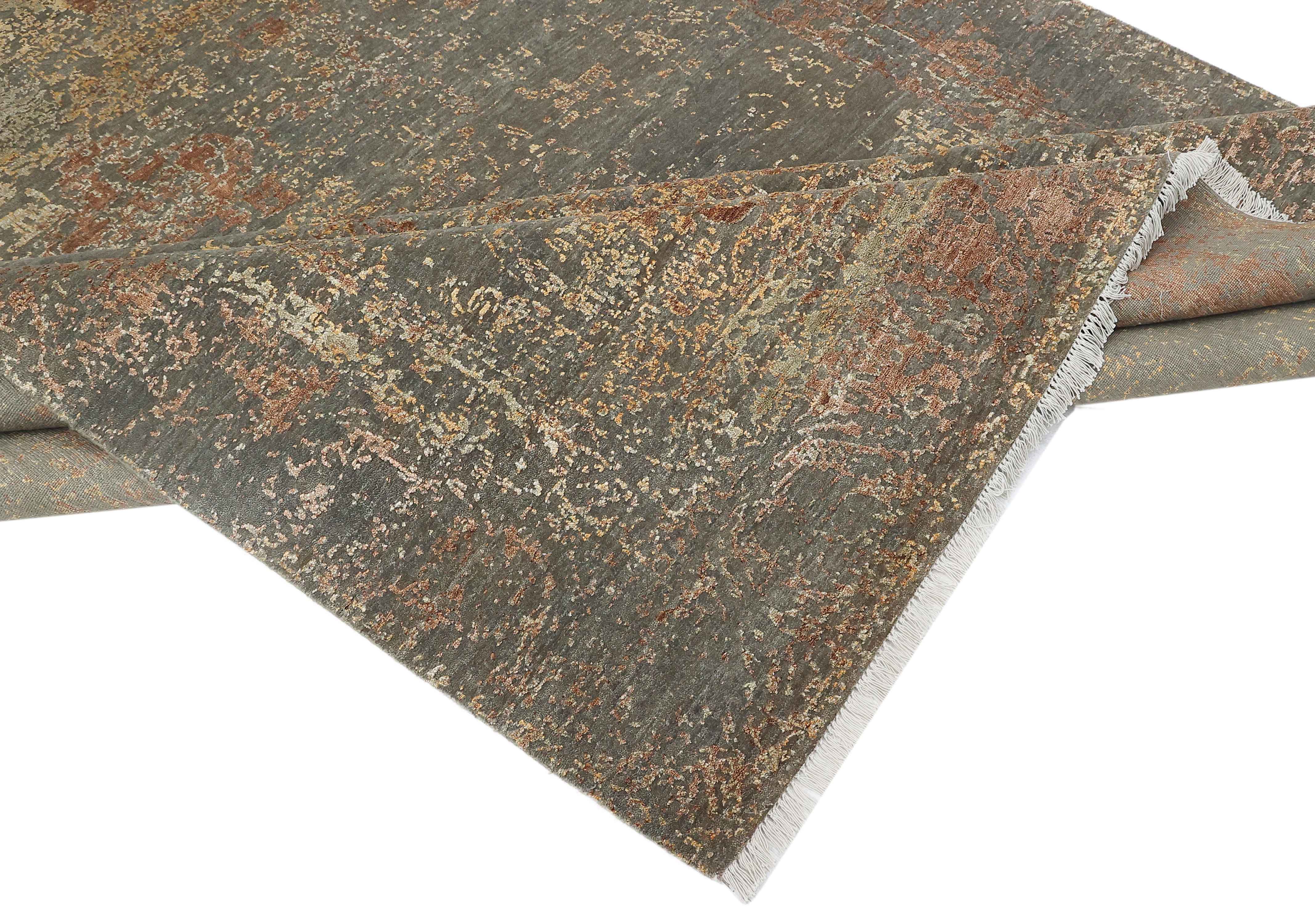 ADRIAN | 8' x 10' FT  | TRADITIONAL RUGS | GREY/RUST COLOR