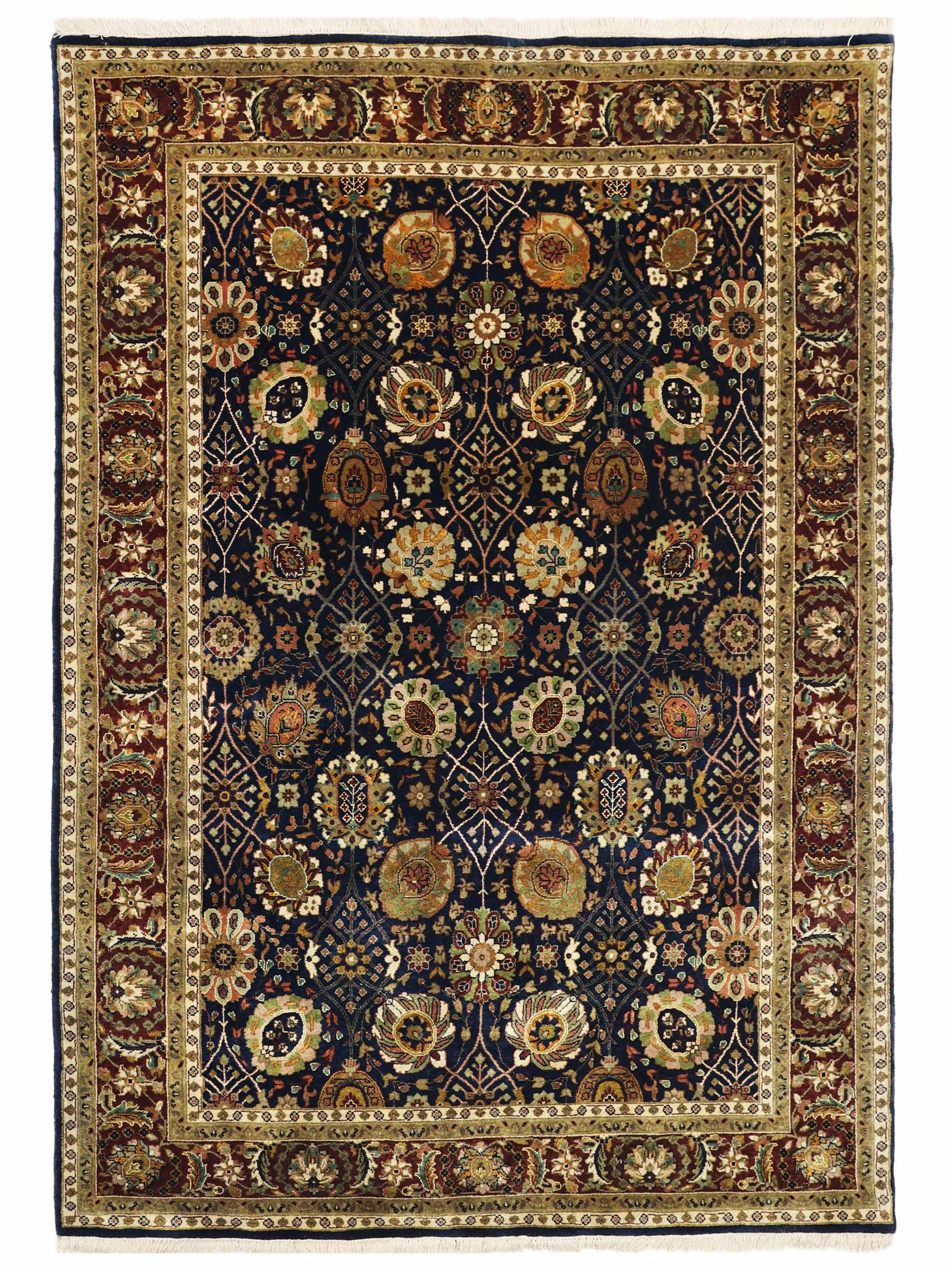 LILIHAN | 5' x 7' FT | TRADITIONAL RUGS | NAVY BLUE - RED COLOR