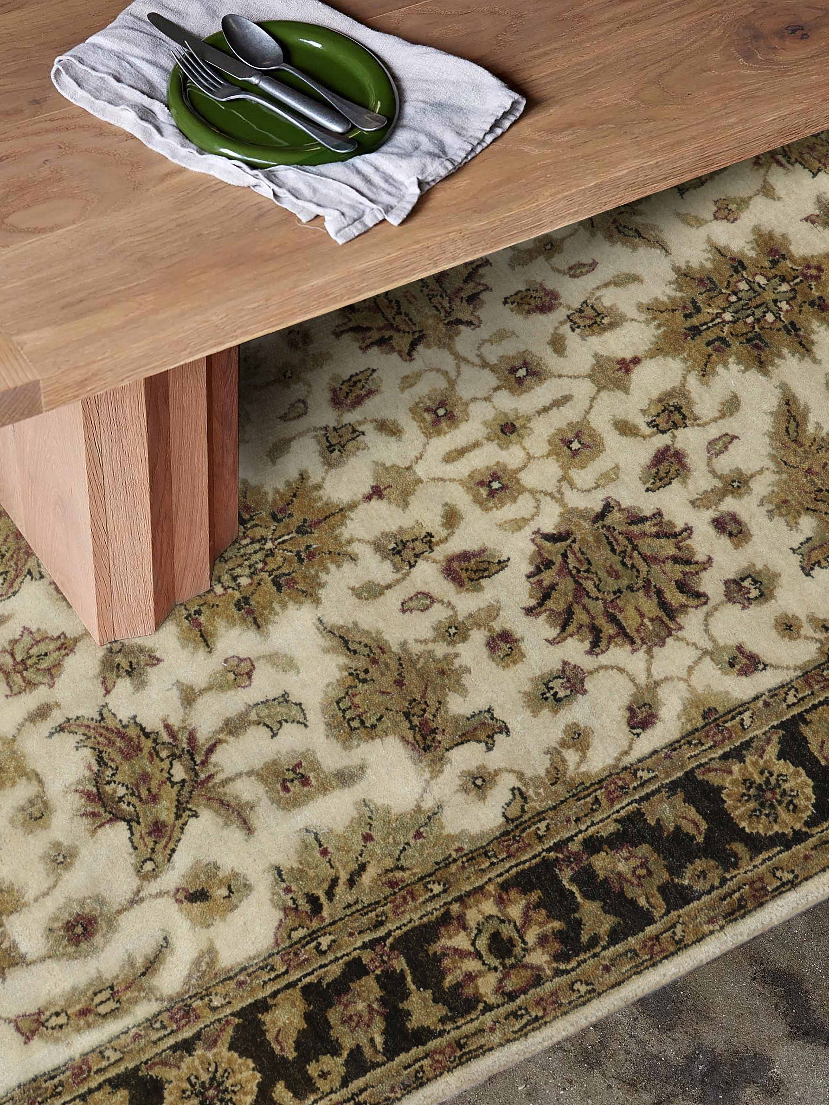 SALEM | 4' x 6' FT | TRADITIONAL RUGS | IVORY/BROWN