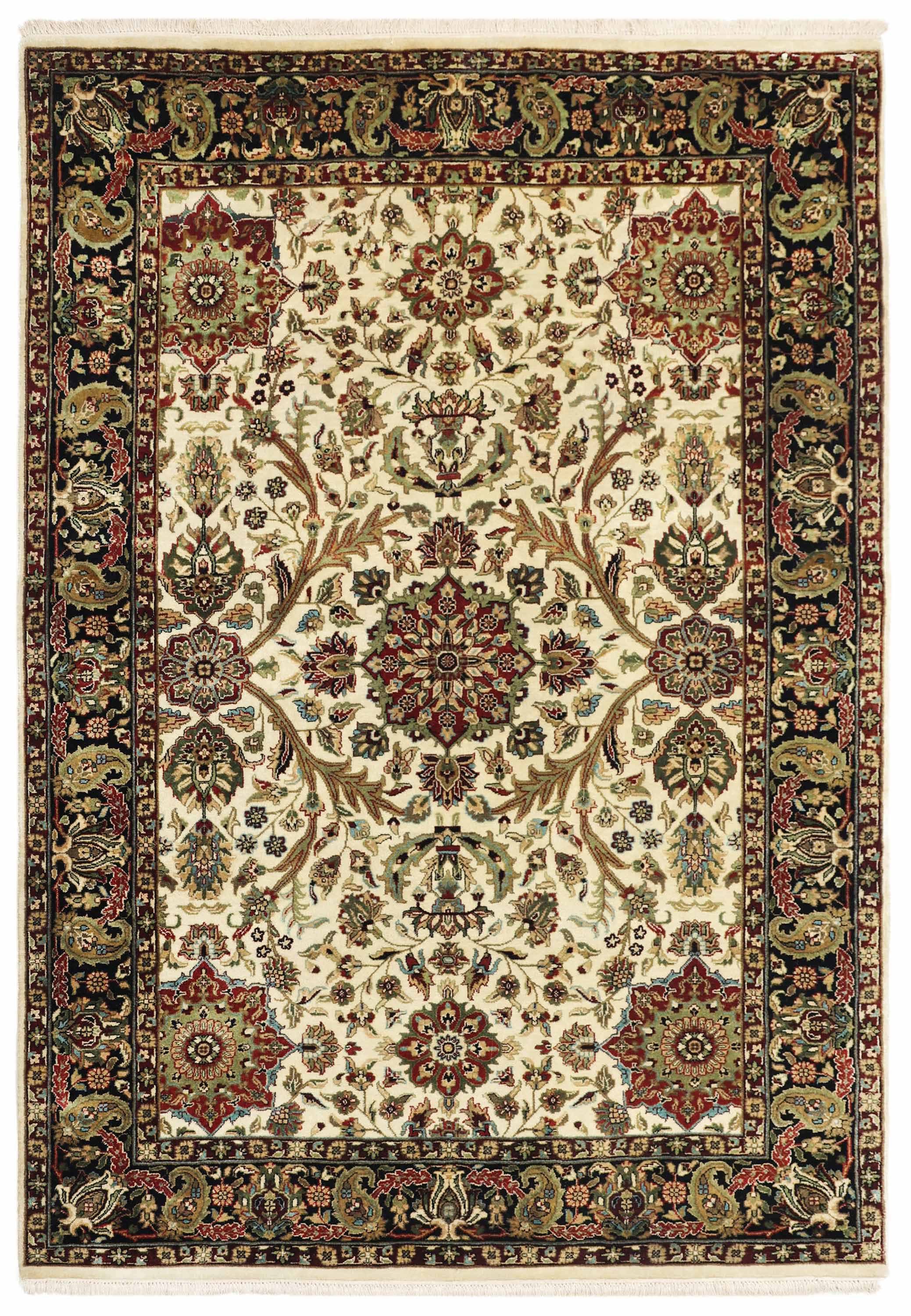 TRITON | 5' x 7' FT | TRADITIONAL RUGS | IVORY/BLACK