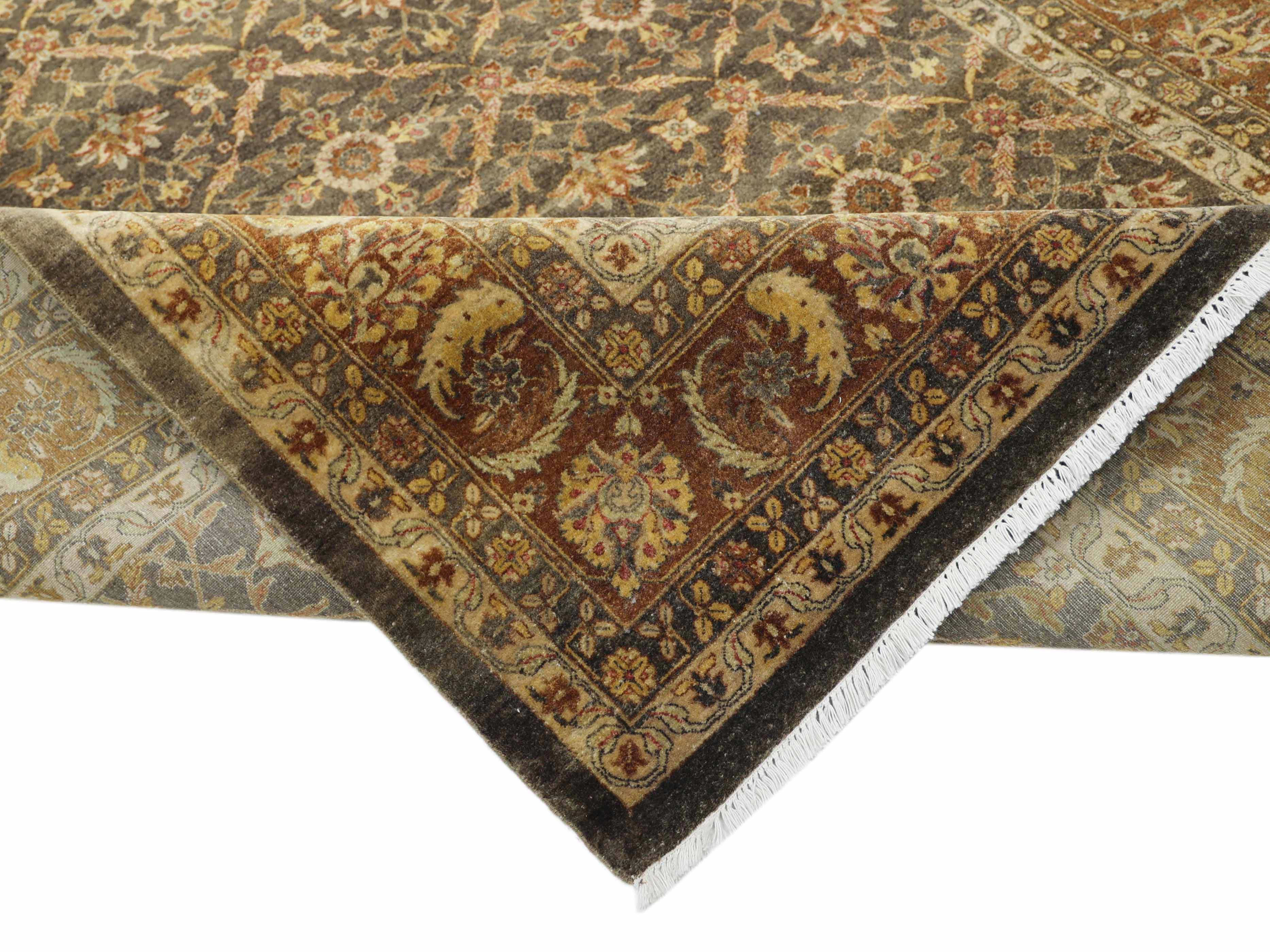 VENEER | 8'6" x 11'6" FT | TRADITIONAL RUGS | BROWN-RUST COLOR