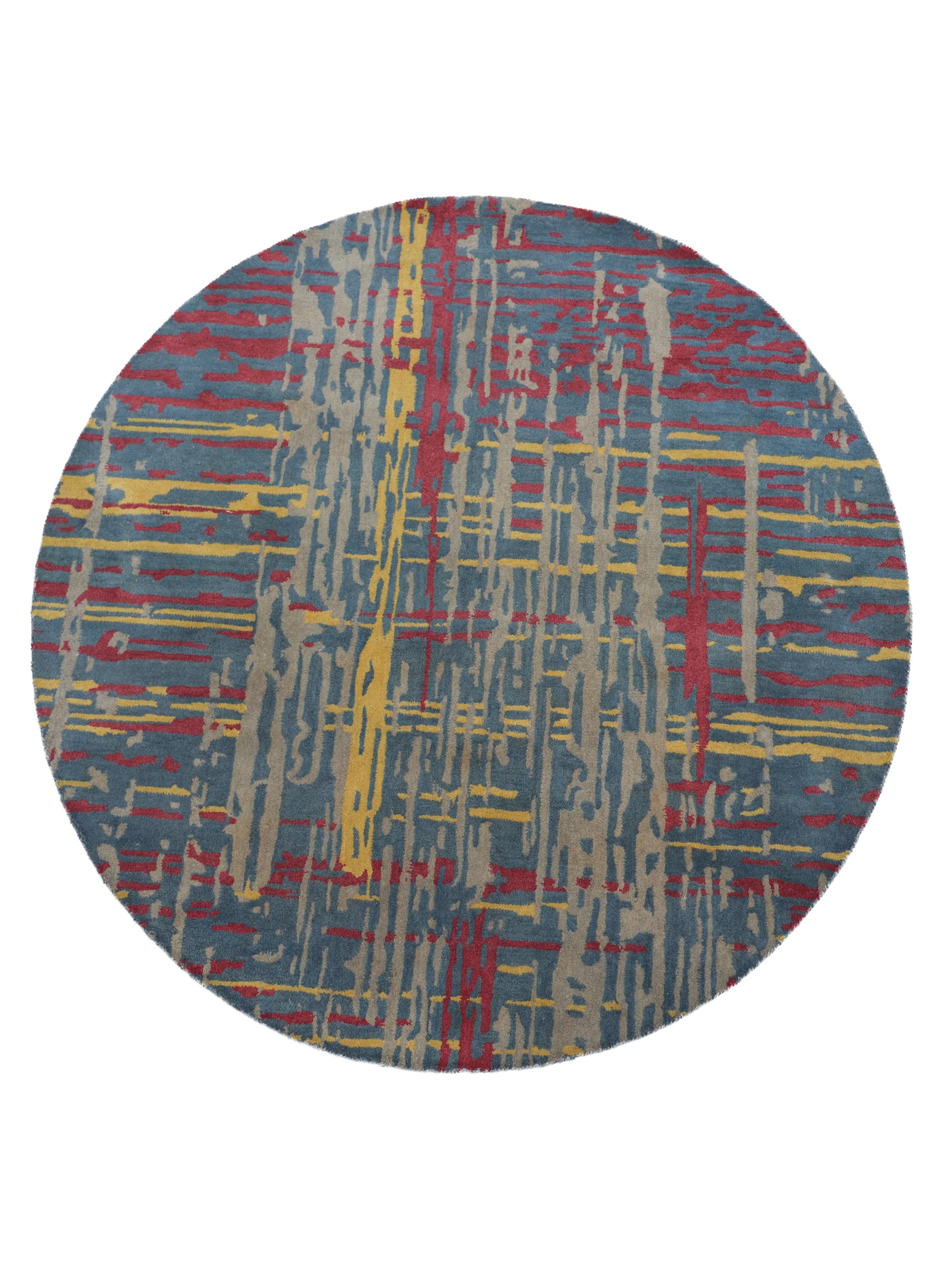 LATTICE | 5'0 FT ROUND | MODERN RUGS | MULTI COLOR