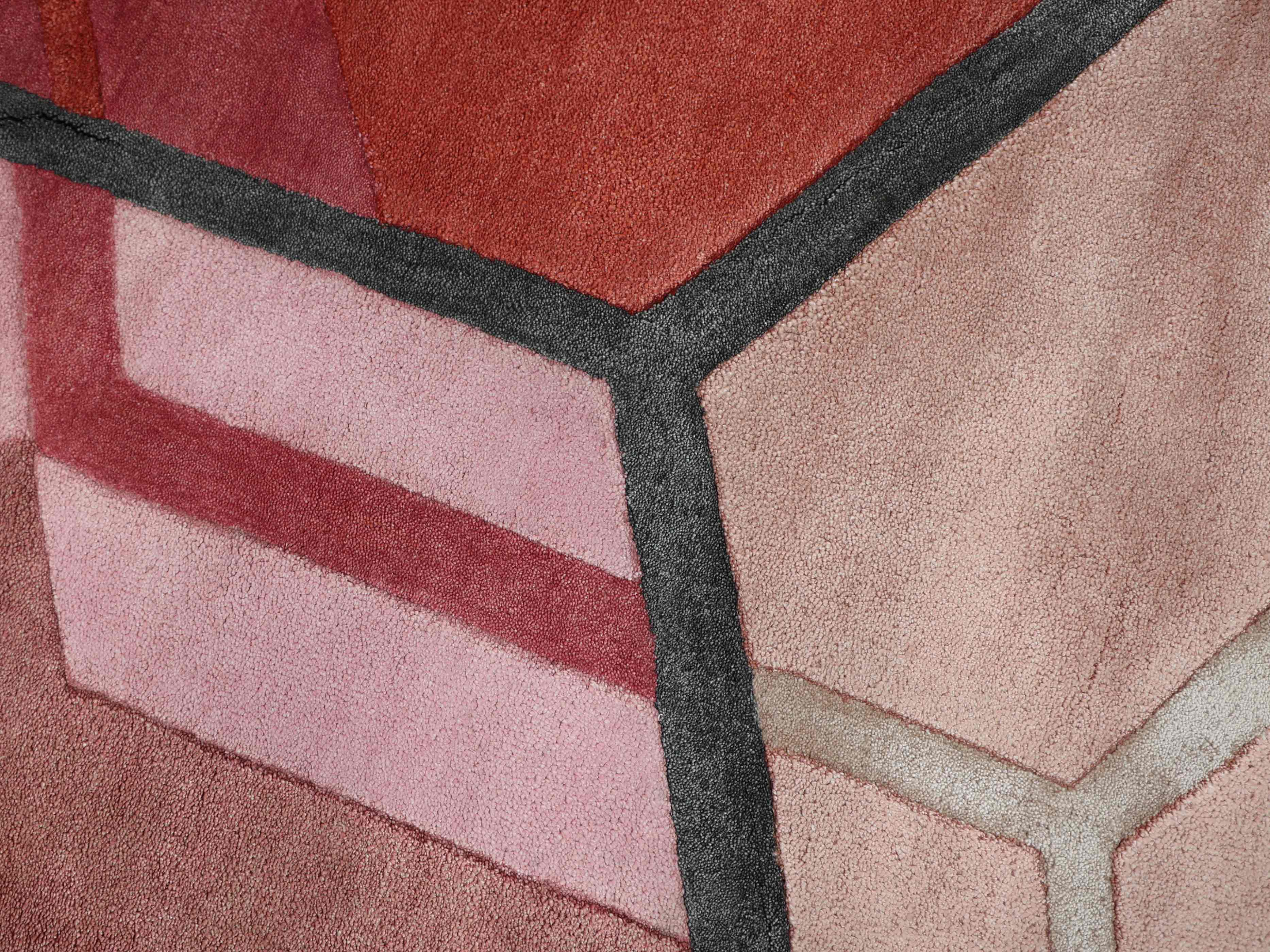 ACETO | 5' x 5' FT | MODERN RUGS | PINK COLOR